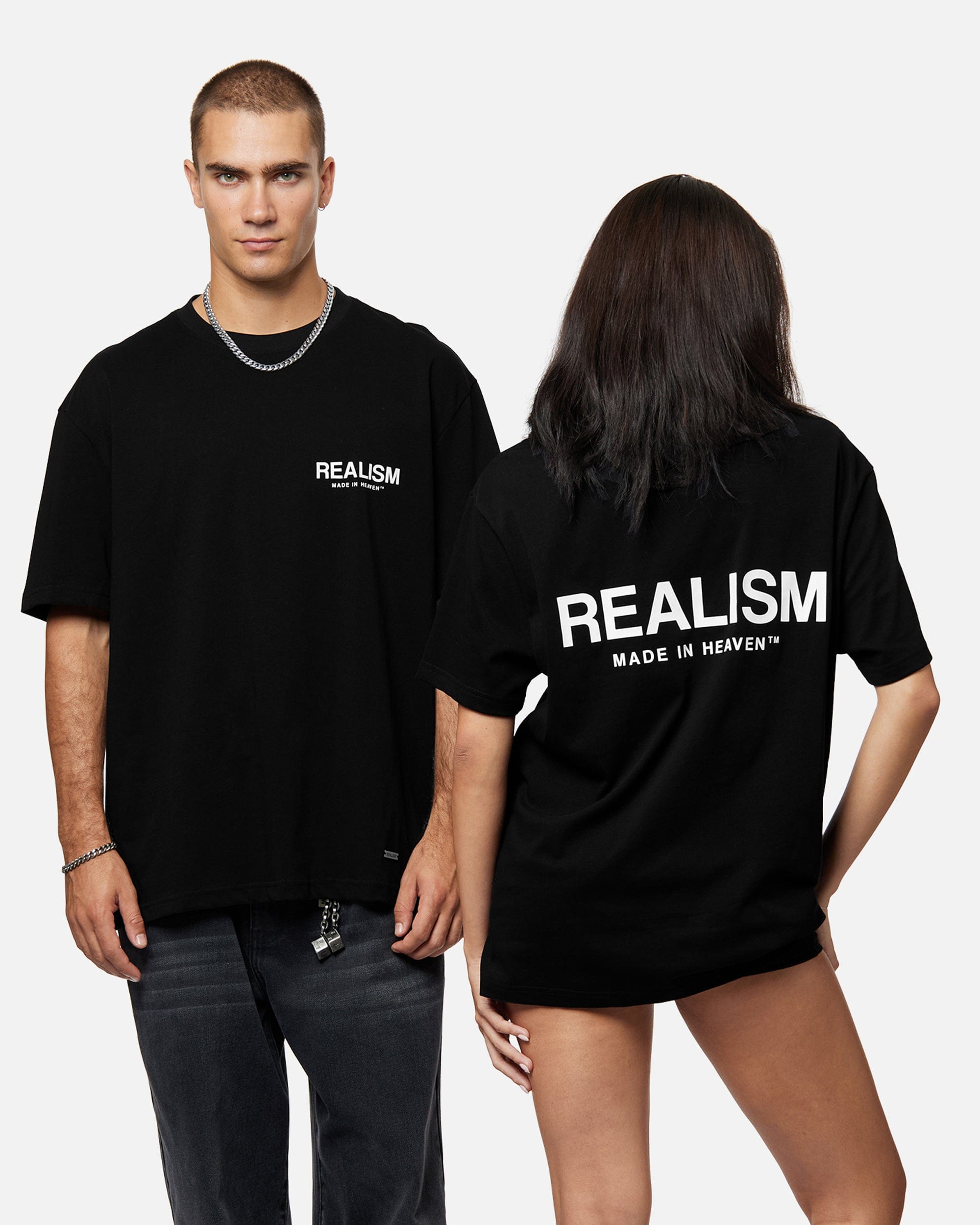 Realism SSS REALISM HEAVEN LOGO T-Shirt JET BLACK