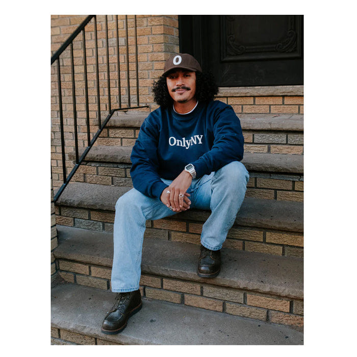ONLY NY LODGE LOGO CREWNECK - NAVY