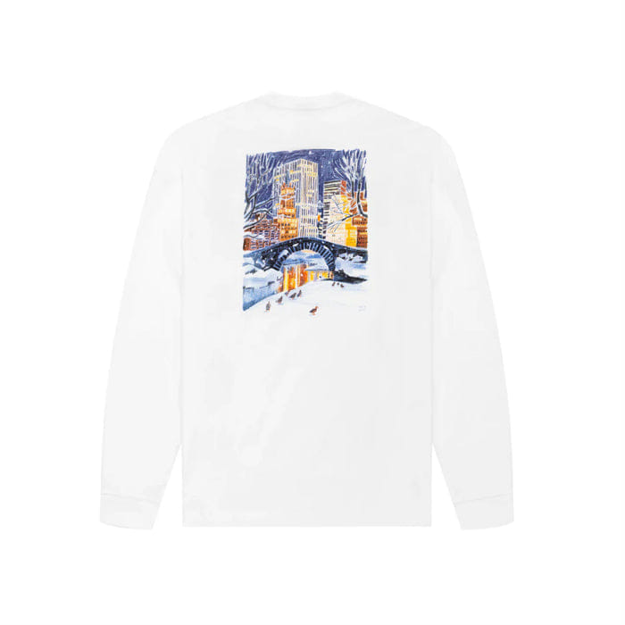 ONLY NY CENTRAL PARK FLURRIES LONG SLEEVE T - SHIRT - WHITE