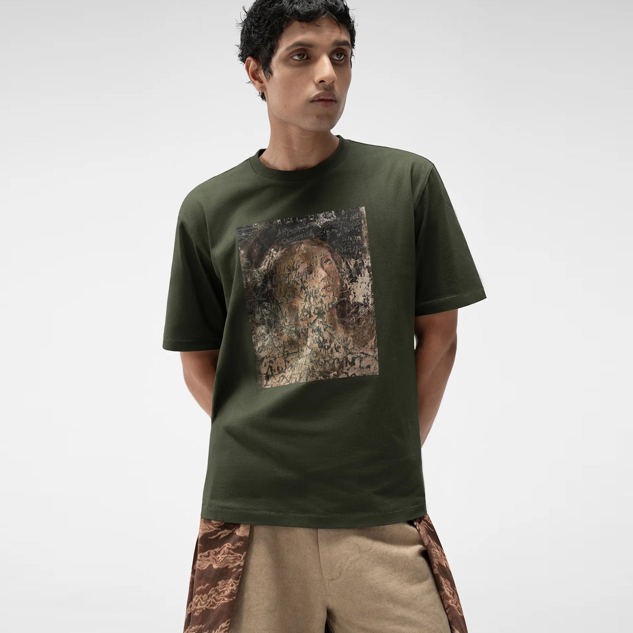 Almost Gods Vandal Relaxed T-Shirt (Olive)