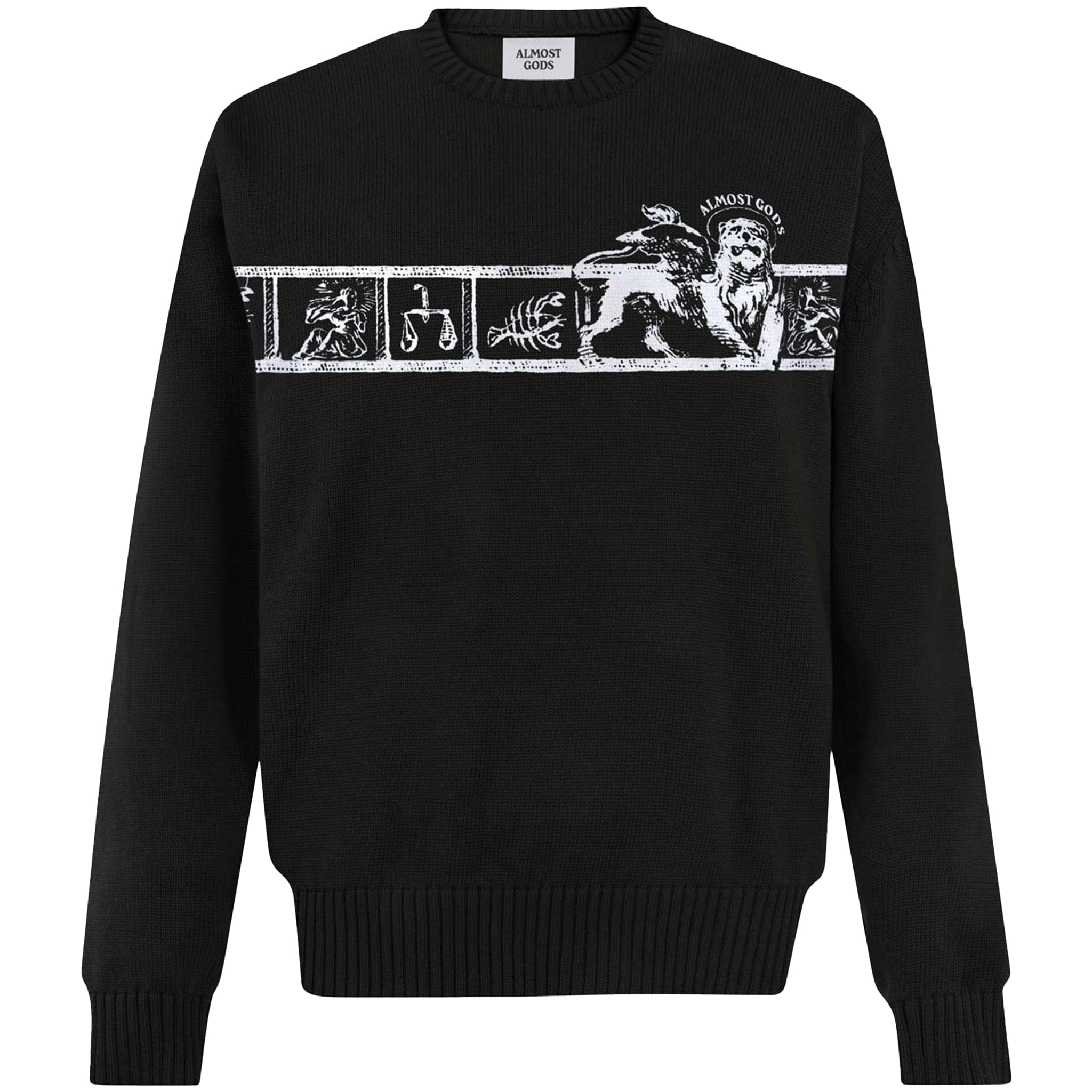Almost Gods Zodiac Knit Sweater (Black)
