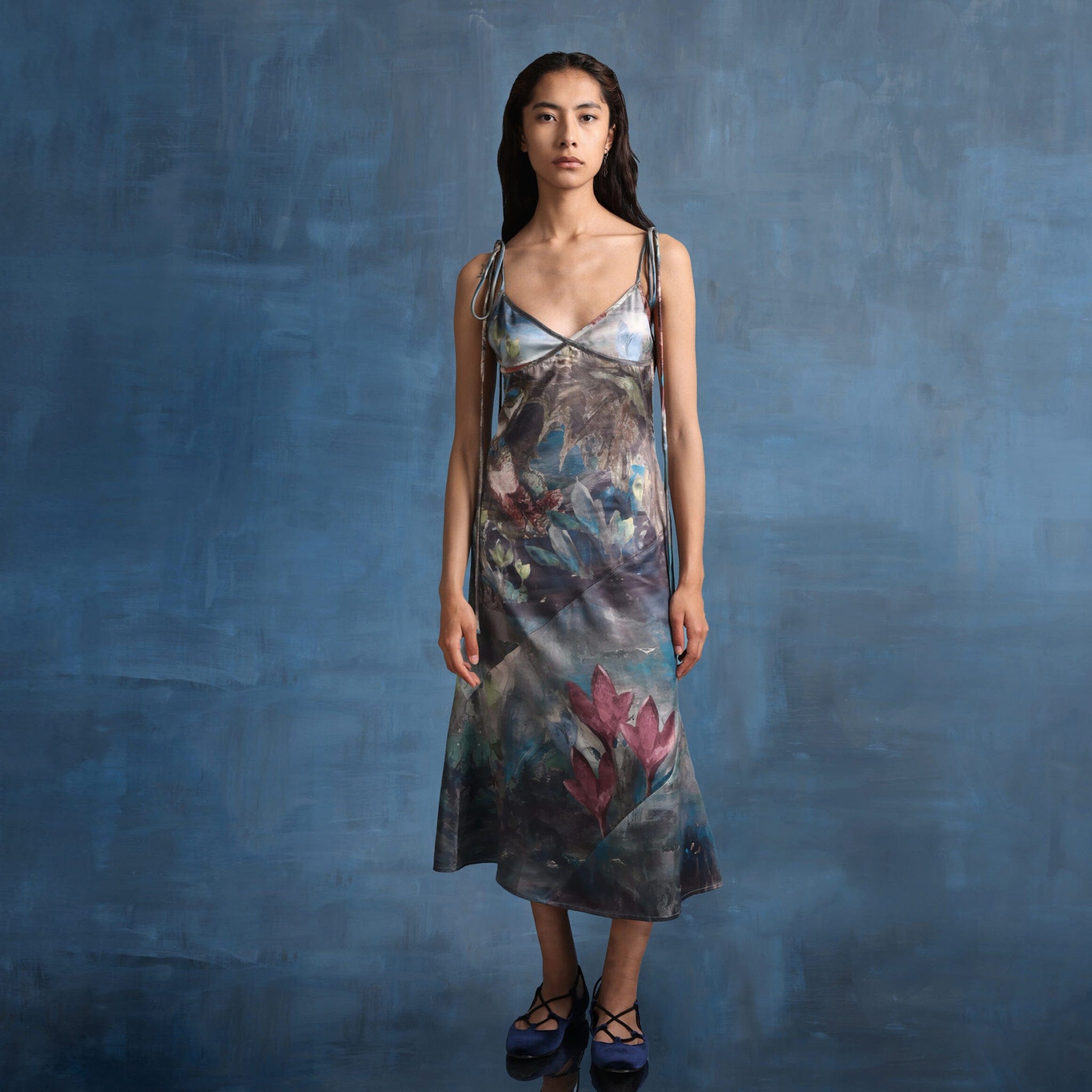 Almost Gods DREAM OF THE ORIENT MIDI SATIN DRESS