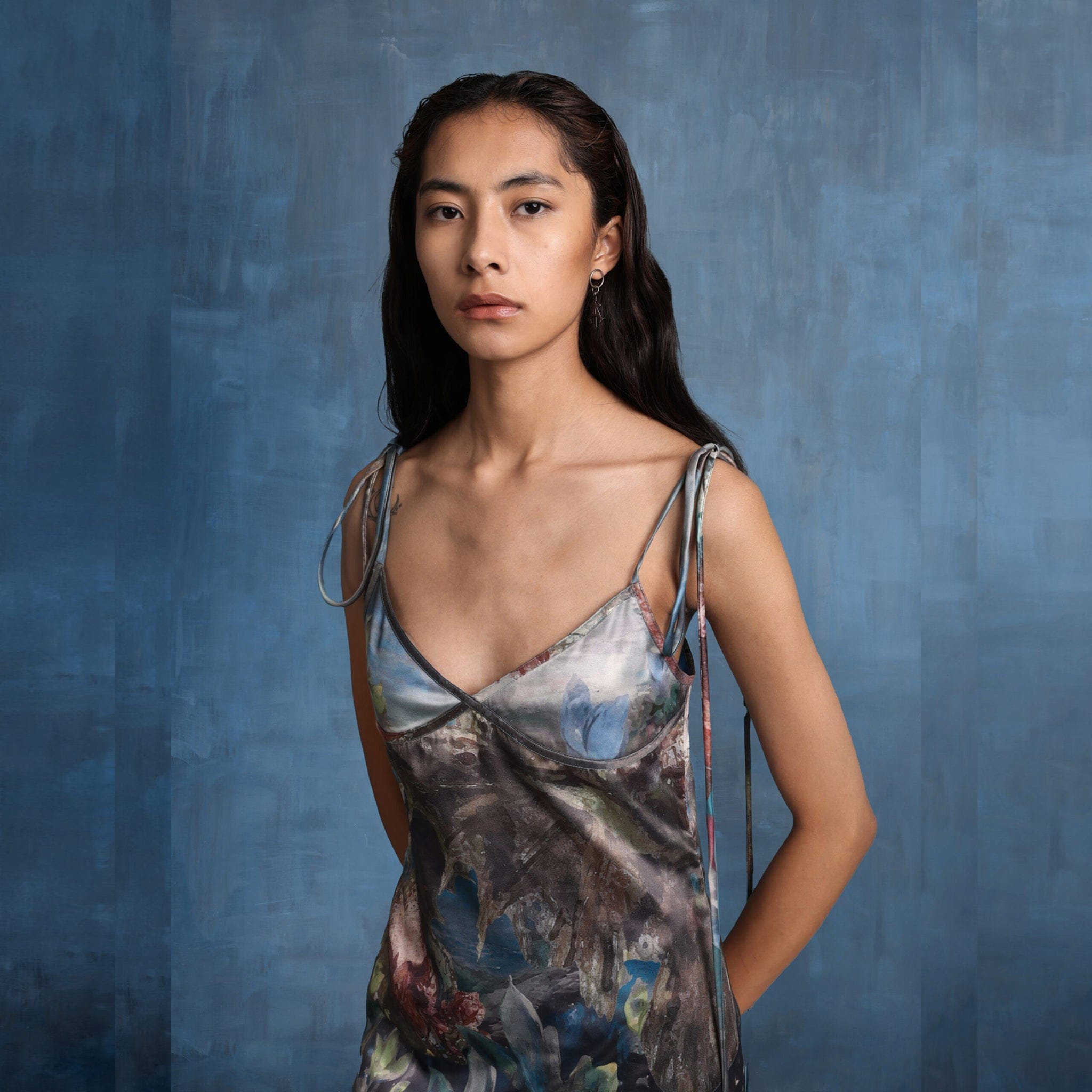 Almost Gods DREAM OF THE ORIENT MIDI SATIN DRESS