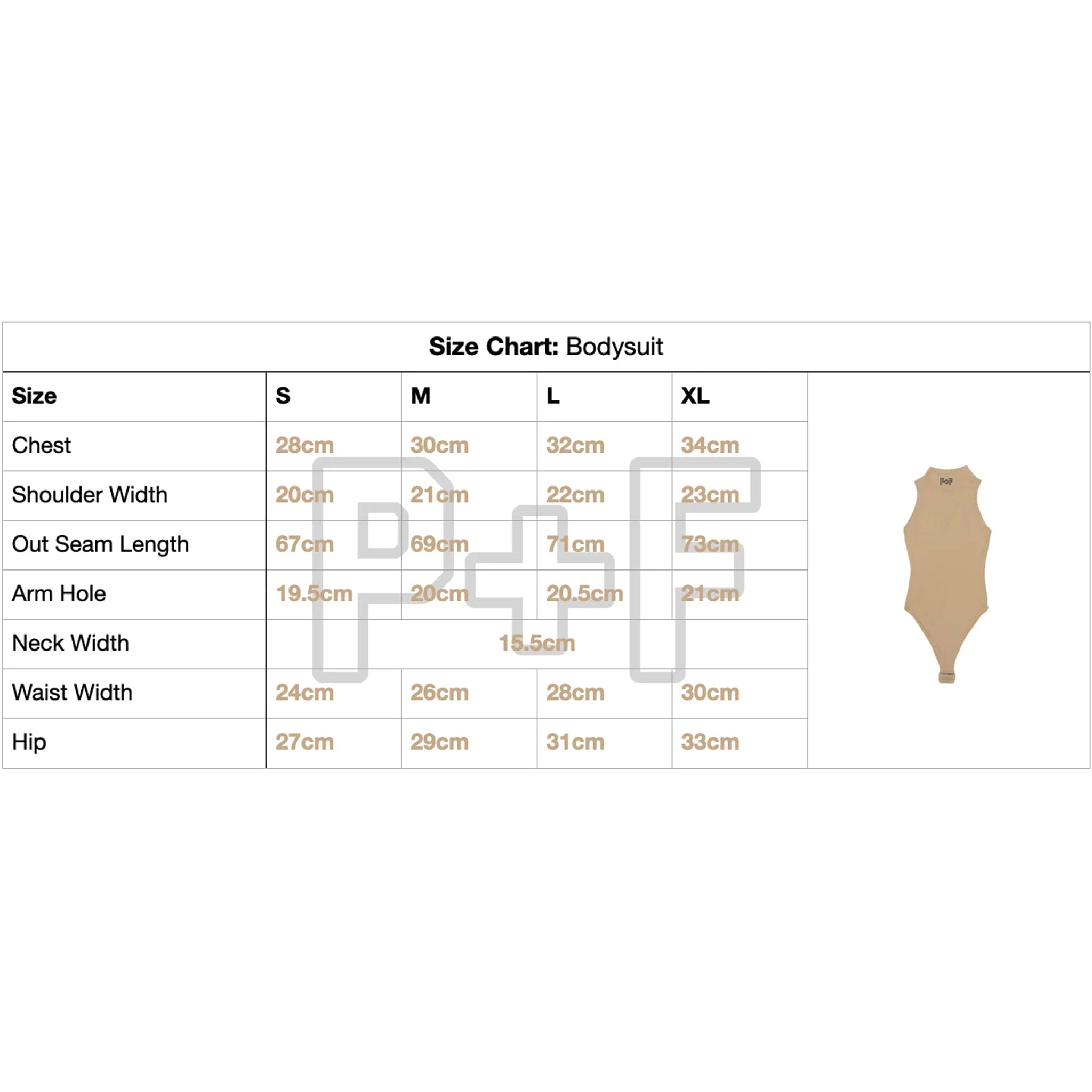 Places + Faces P+F BODYSUIT (CREME)