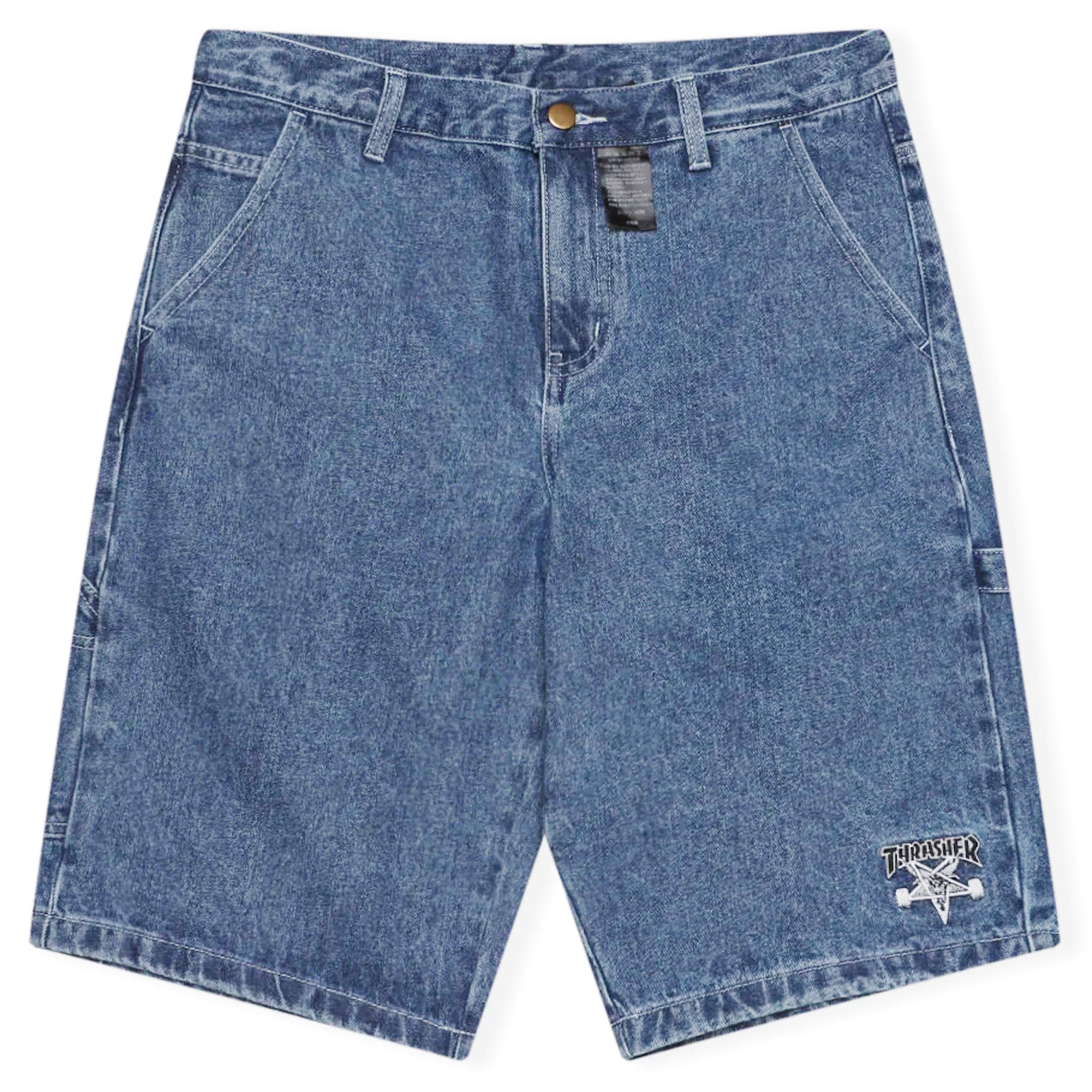 Thrasher SKATEGOAT DENIM CARPENTER SHORTS (Blue)