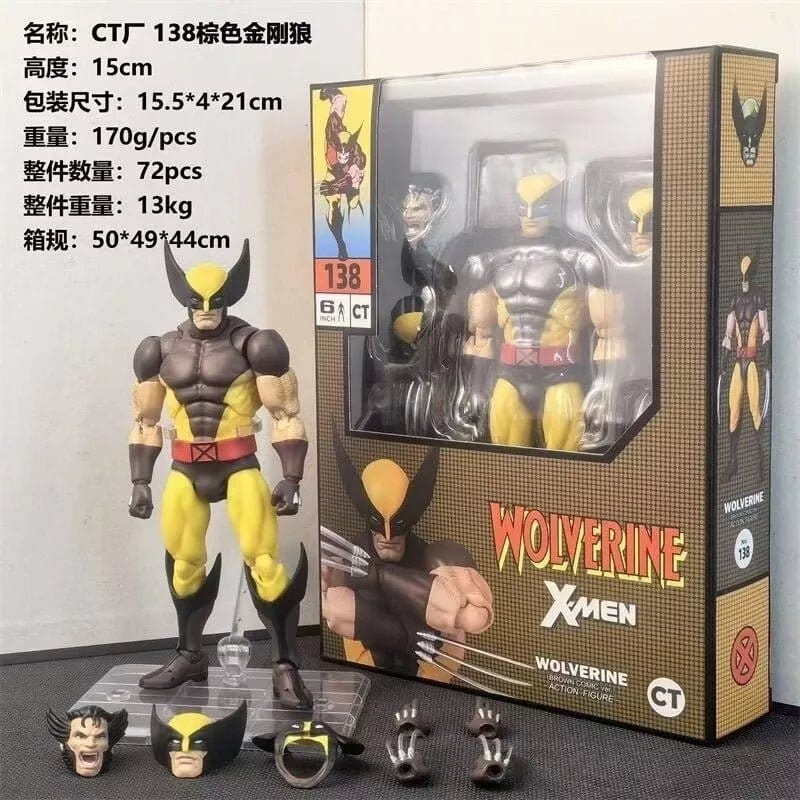 CT Toys MAF138 X - MEN Wolverine Action Figure COMIC Brown Suit Version