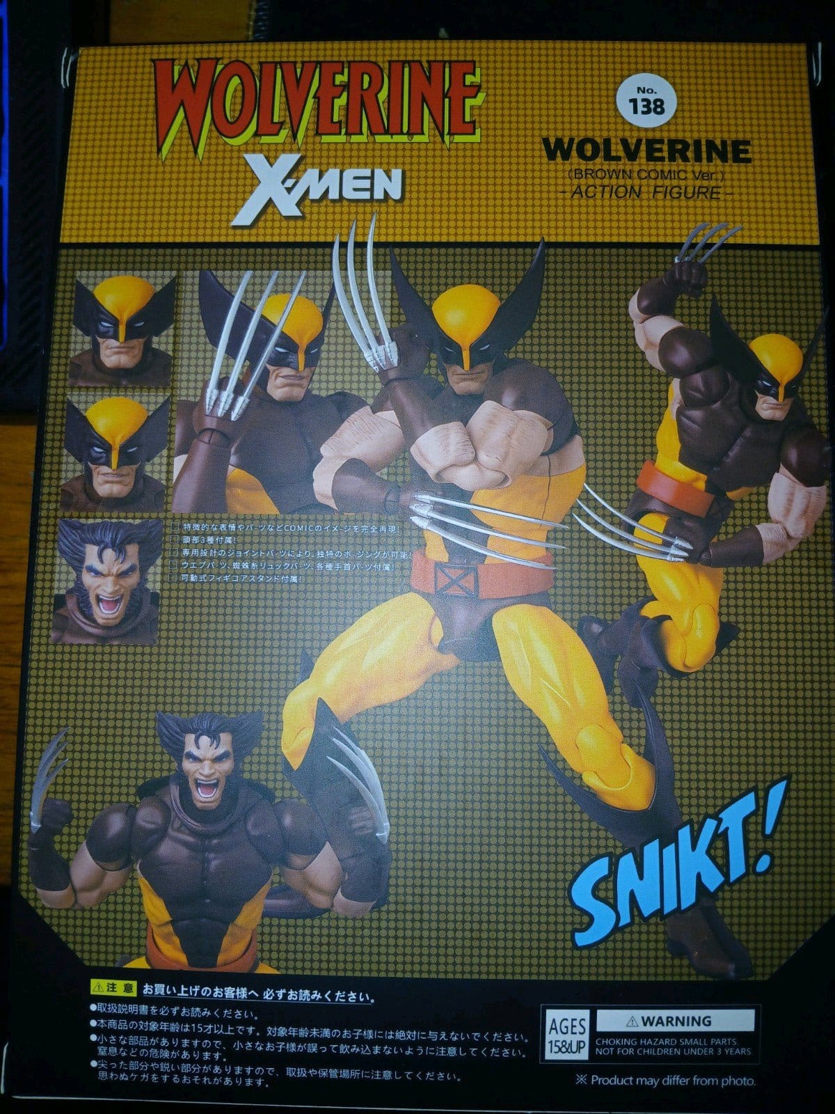 CT Toys MAF138 X - MEN Wolverine Action Figure COMIC Brown Suit Version