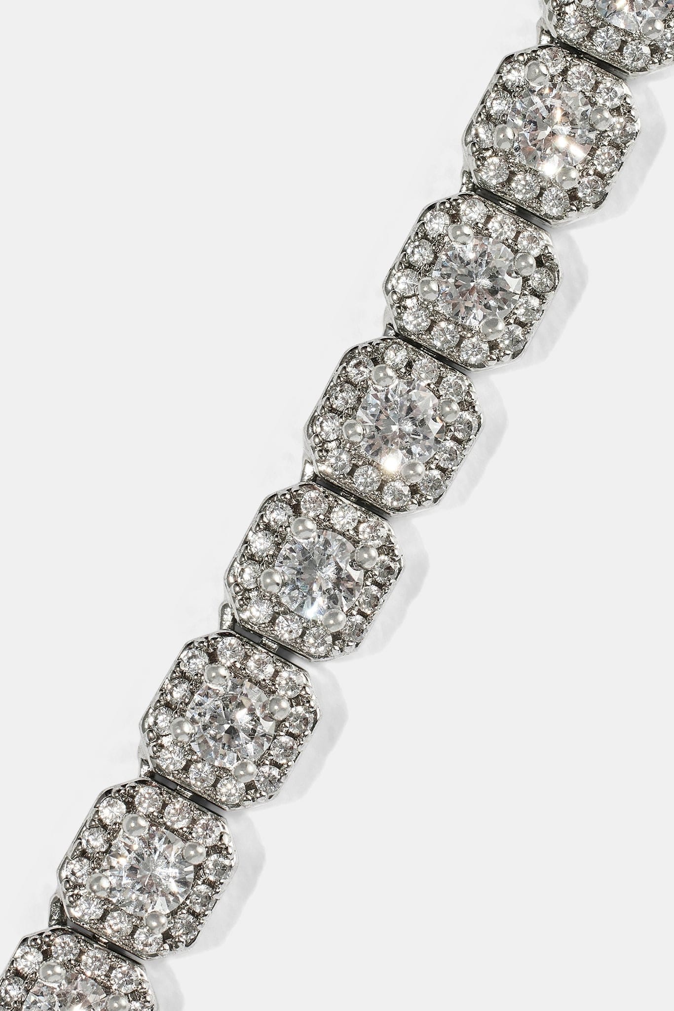 Cernucci Clustered Tennis Chain - 7 mm - White
