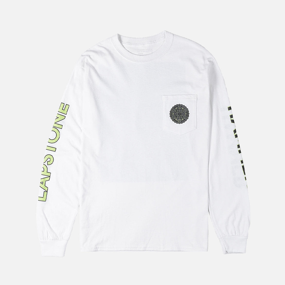 Lapstone & Hammer LAPSTONE DECO L/S T-Shirt - WHITE / NEON