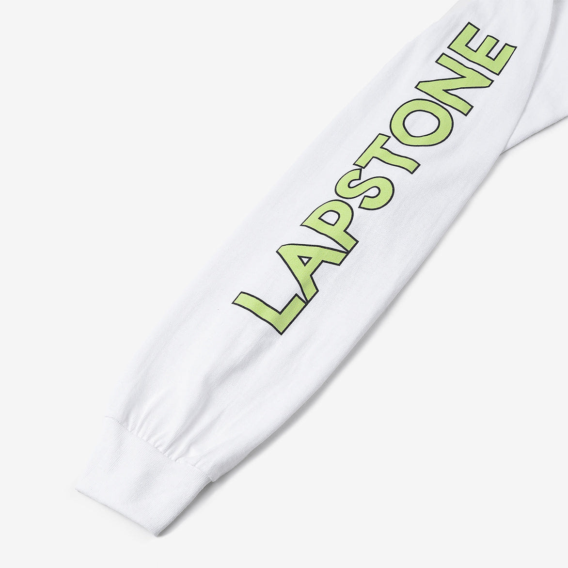 Lapstone & Hammer LAPSTONE DECO L/S T-Shirt - WHITE / NEON