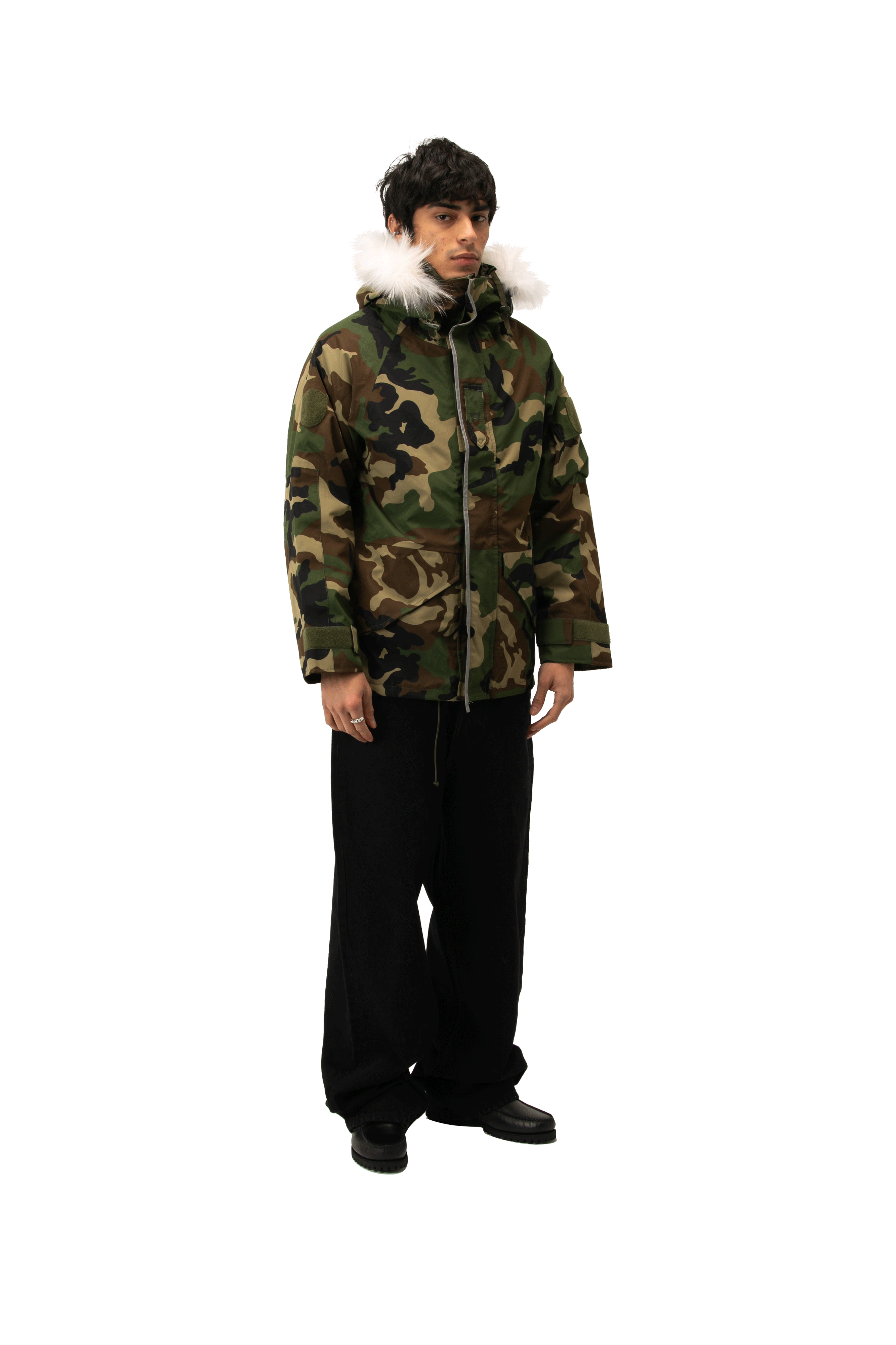 One Block Down Woodland Camo Link Fur Parka