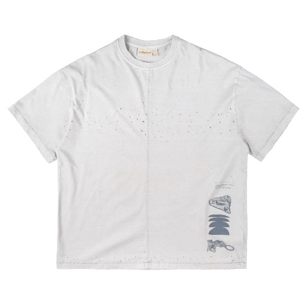 Arthefact Raung Graphique Arka T - Shirt - Moon Cream Pigment Dyed