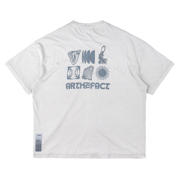 Arthefact Raung Graphique Arka T - Shirt - Moon Cream Pigment Dyed