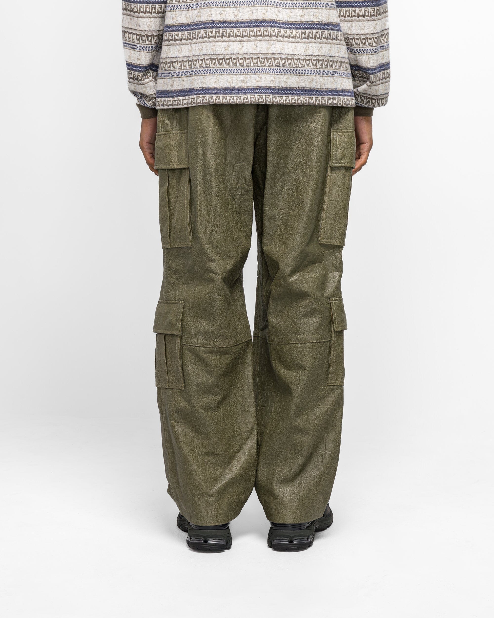 Thisisneverthat Leather BDU Pant - Olive