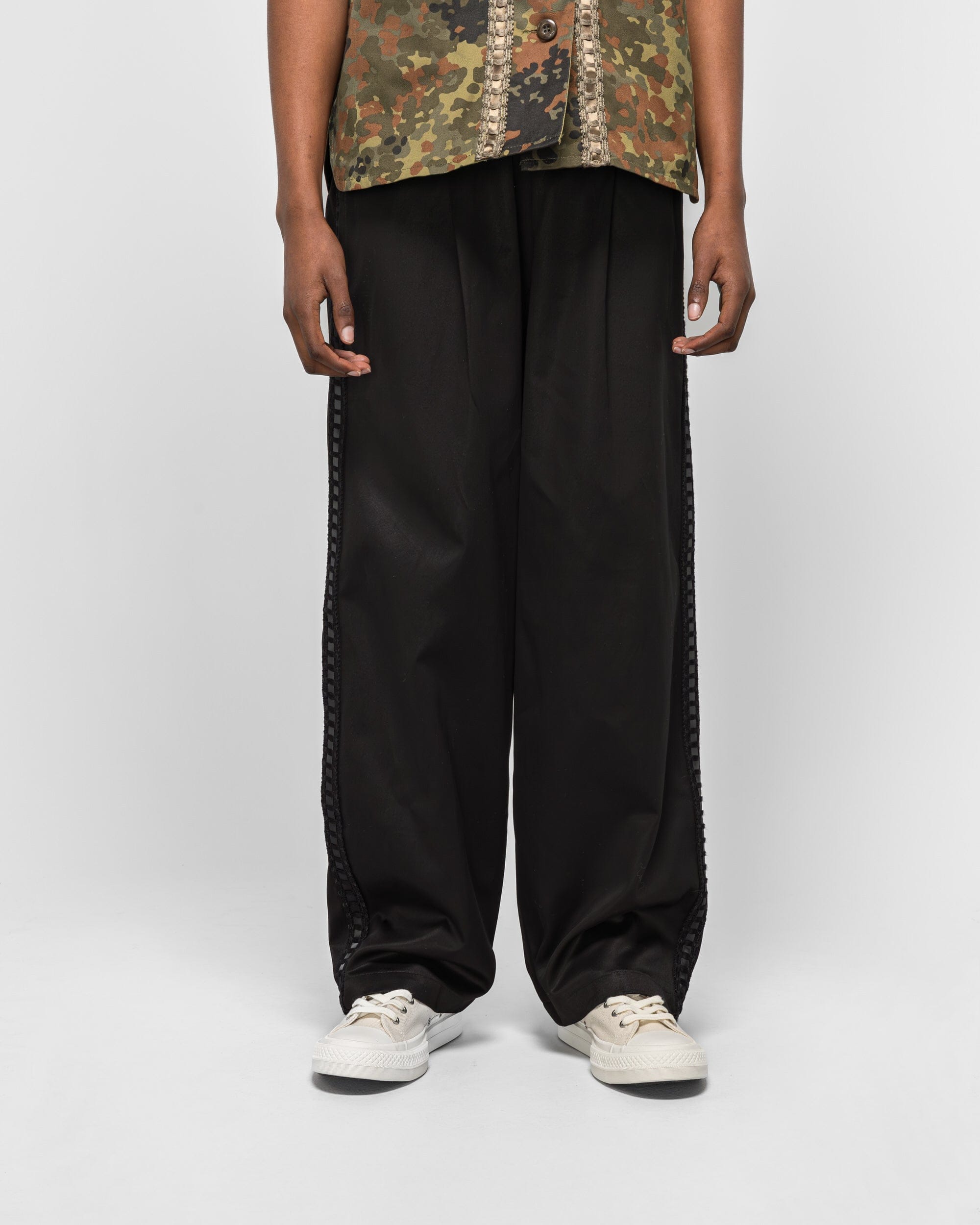 For The Homies Braided Relax Pant - Black