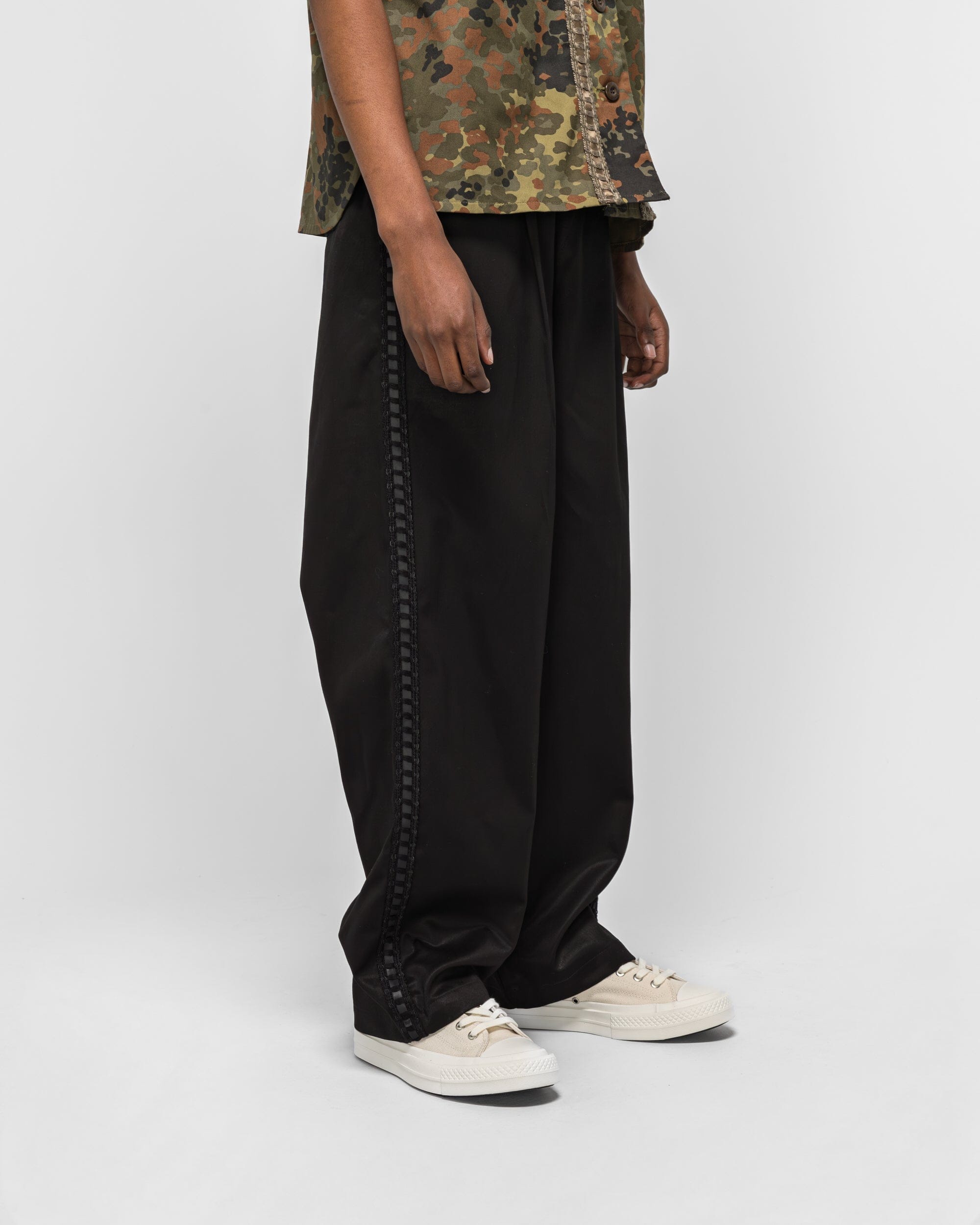 For The Homies Braided Relax Pant - Black