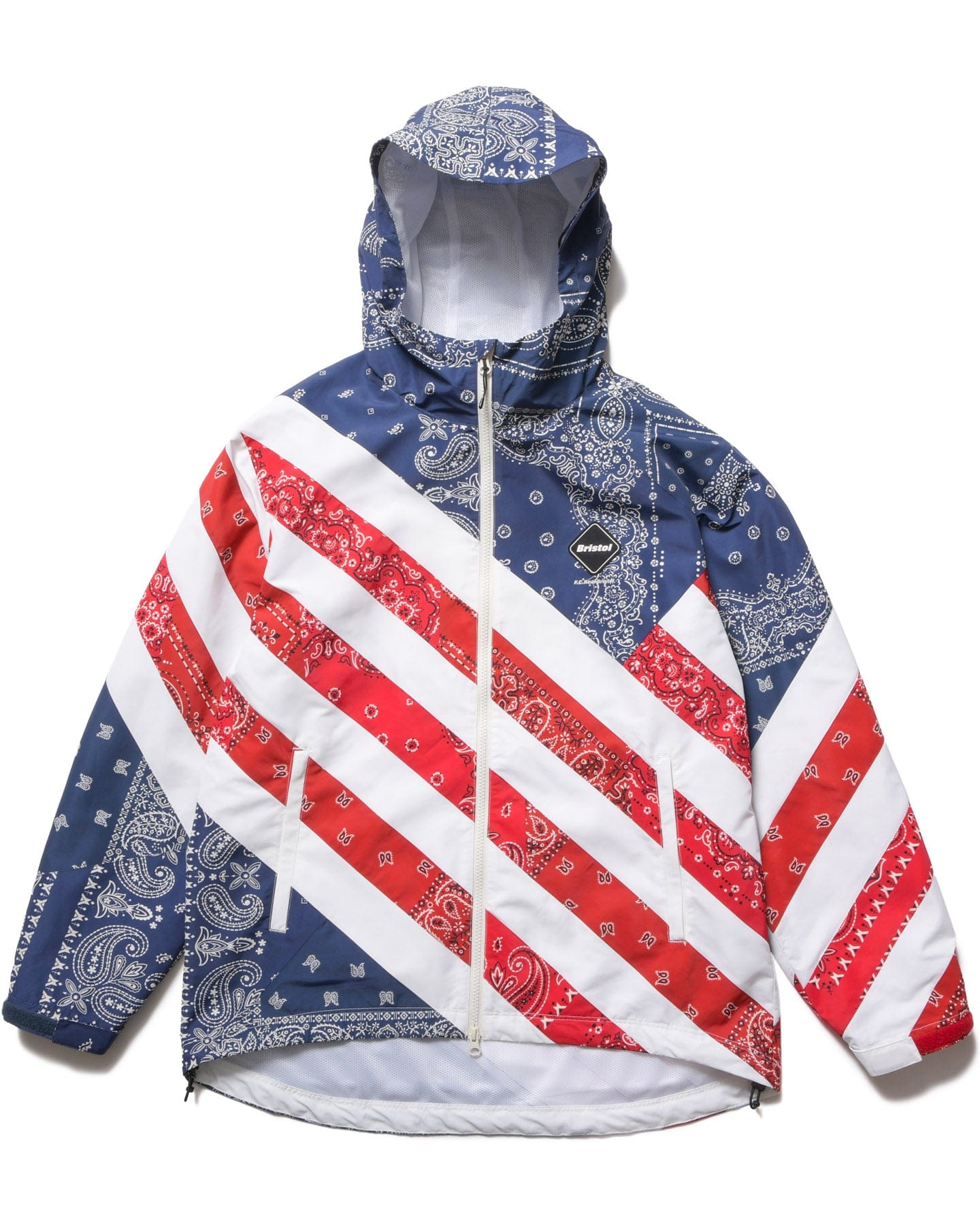 F.c.real Bristol PATCHWORK STRIPE PRACTICE JACKET