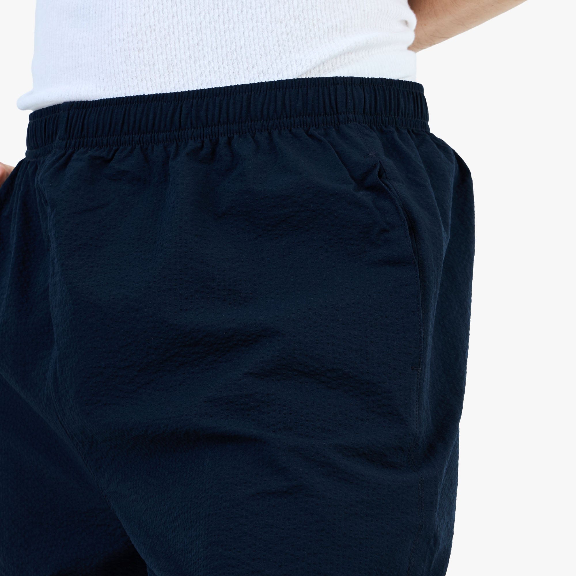 Museum of Peace and Quiet Wordmark Seersucker Shorts / Navy