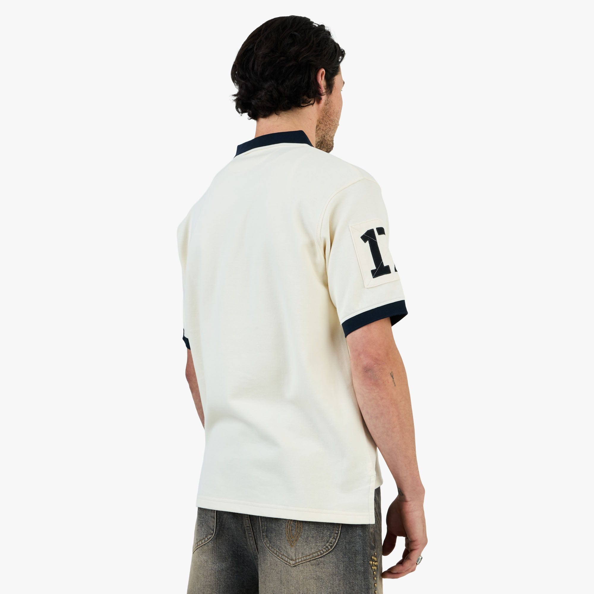 Adidem Asterisks Pique Polo / White