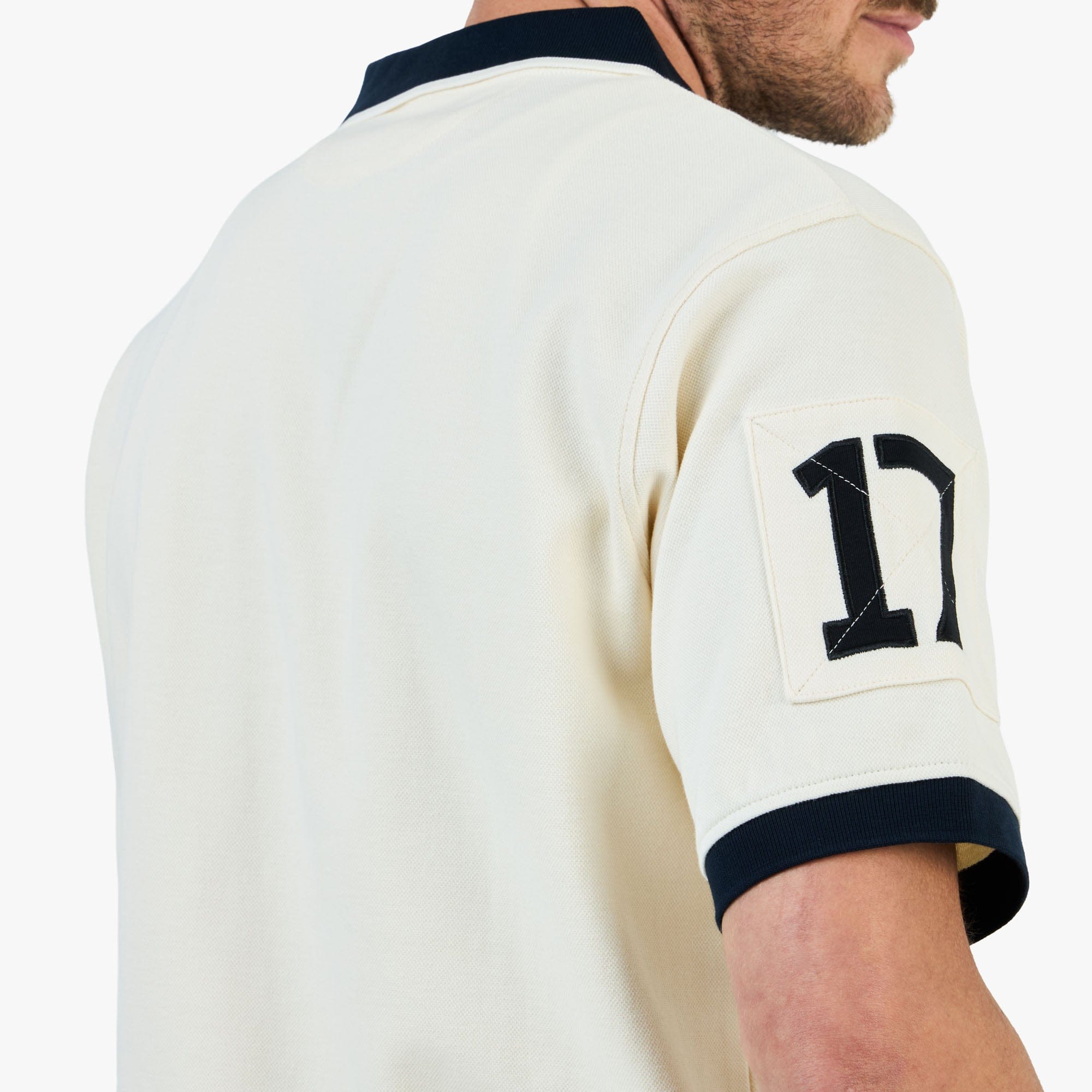 Adidem Asterisks Pique Polo / White