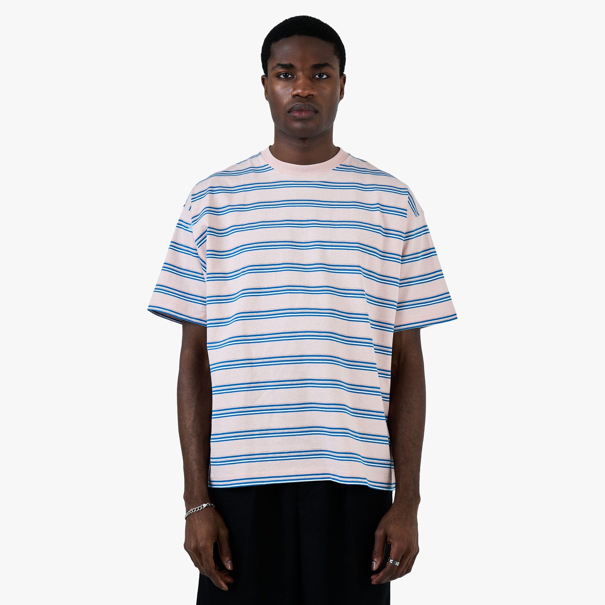 BEAMS Stripe T - Shirt / Pink