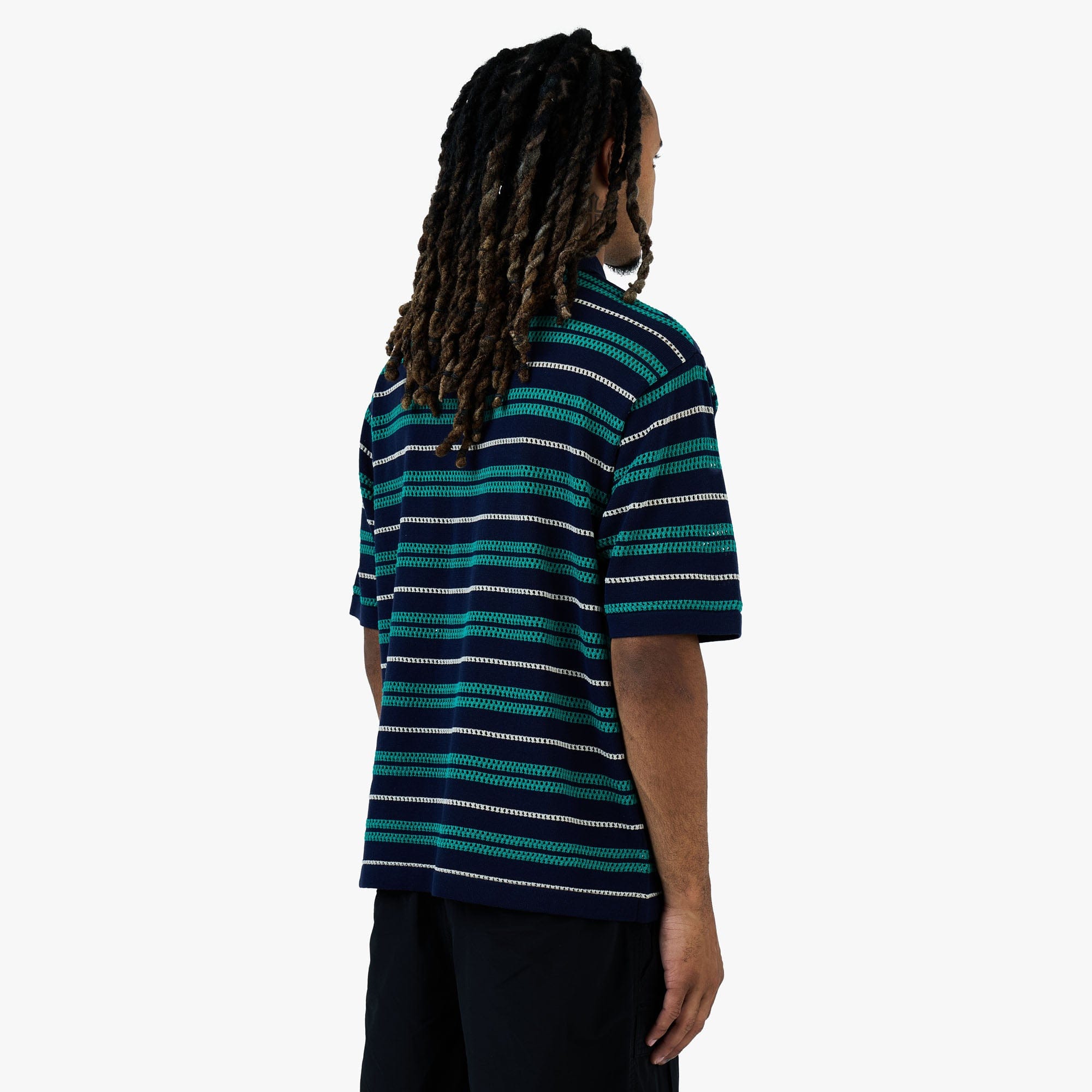 BEAMS 12 Gauge Mesh Polo Shirt / Navy