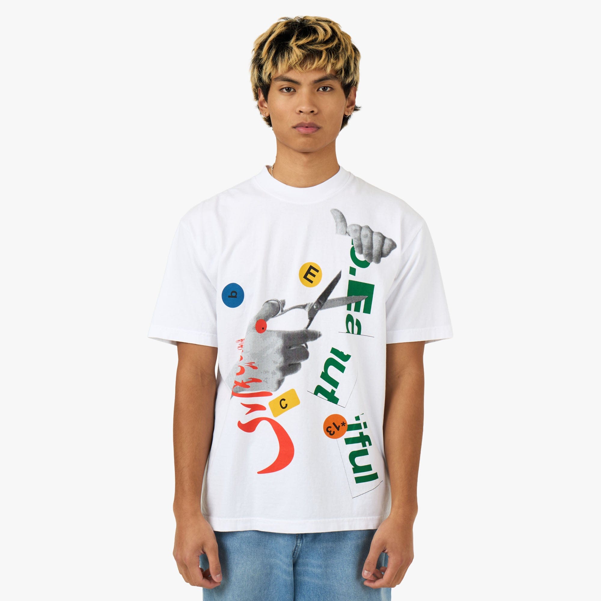 b.Eautiful Cutting T - Shirt / White