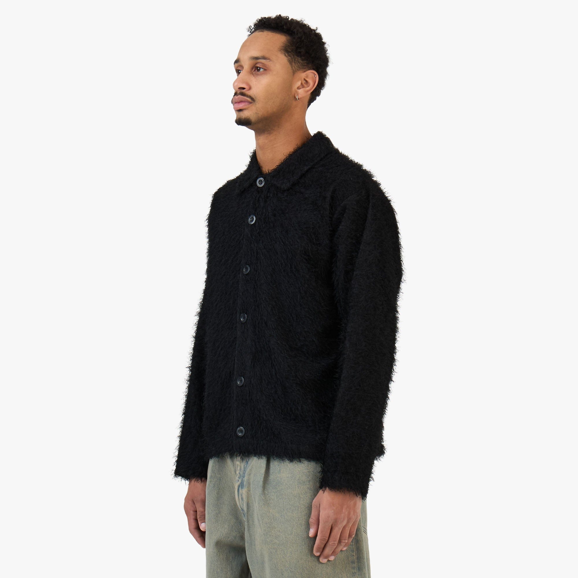 BEAMS Fringe Shirt / Black