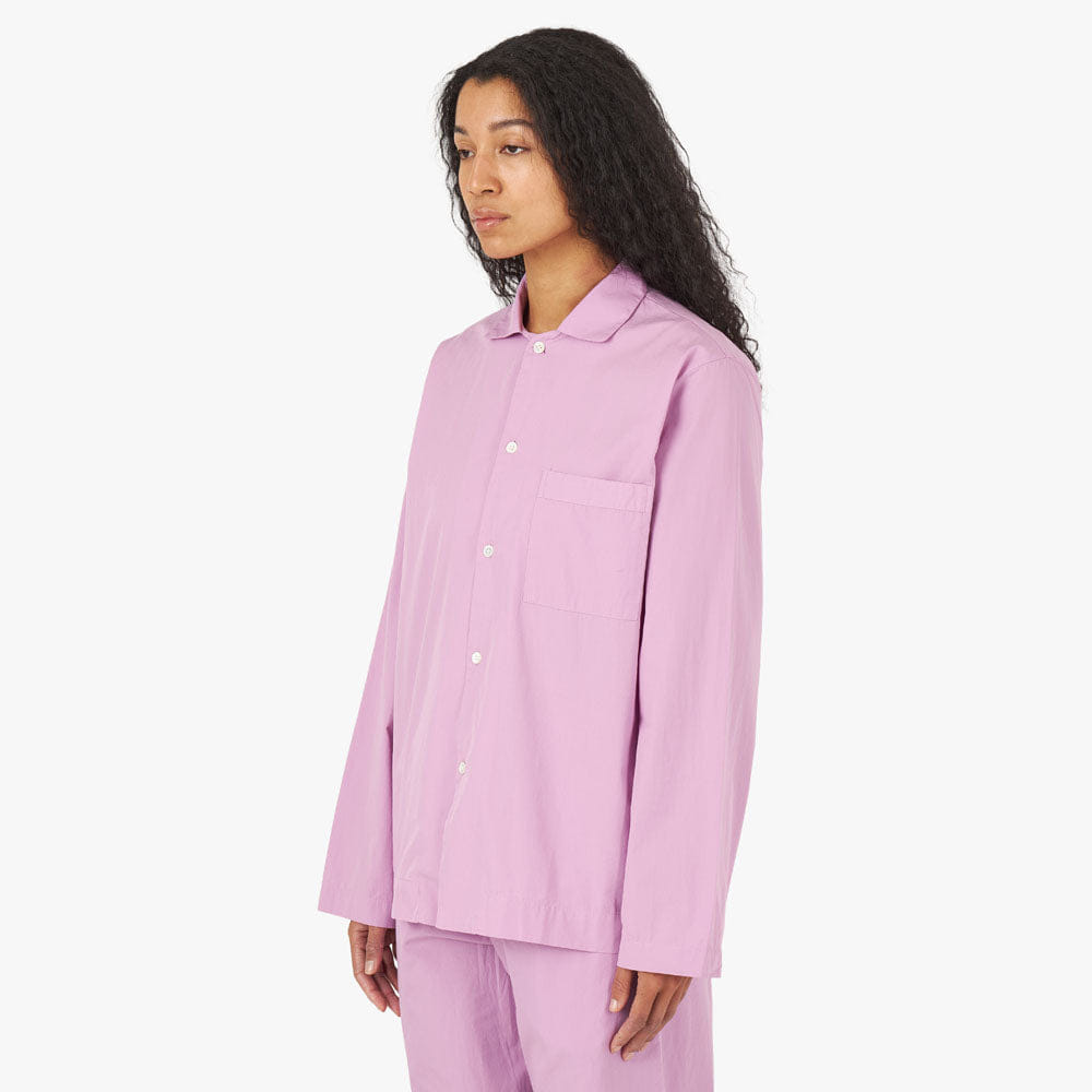 Tekla Fabrics Tekla Poplin Long Sleeve Shirt / Purple Pink