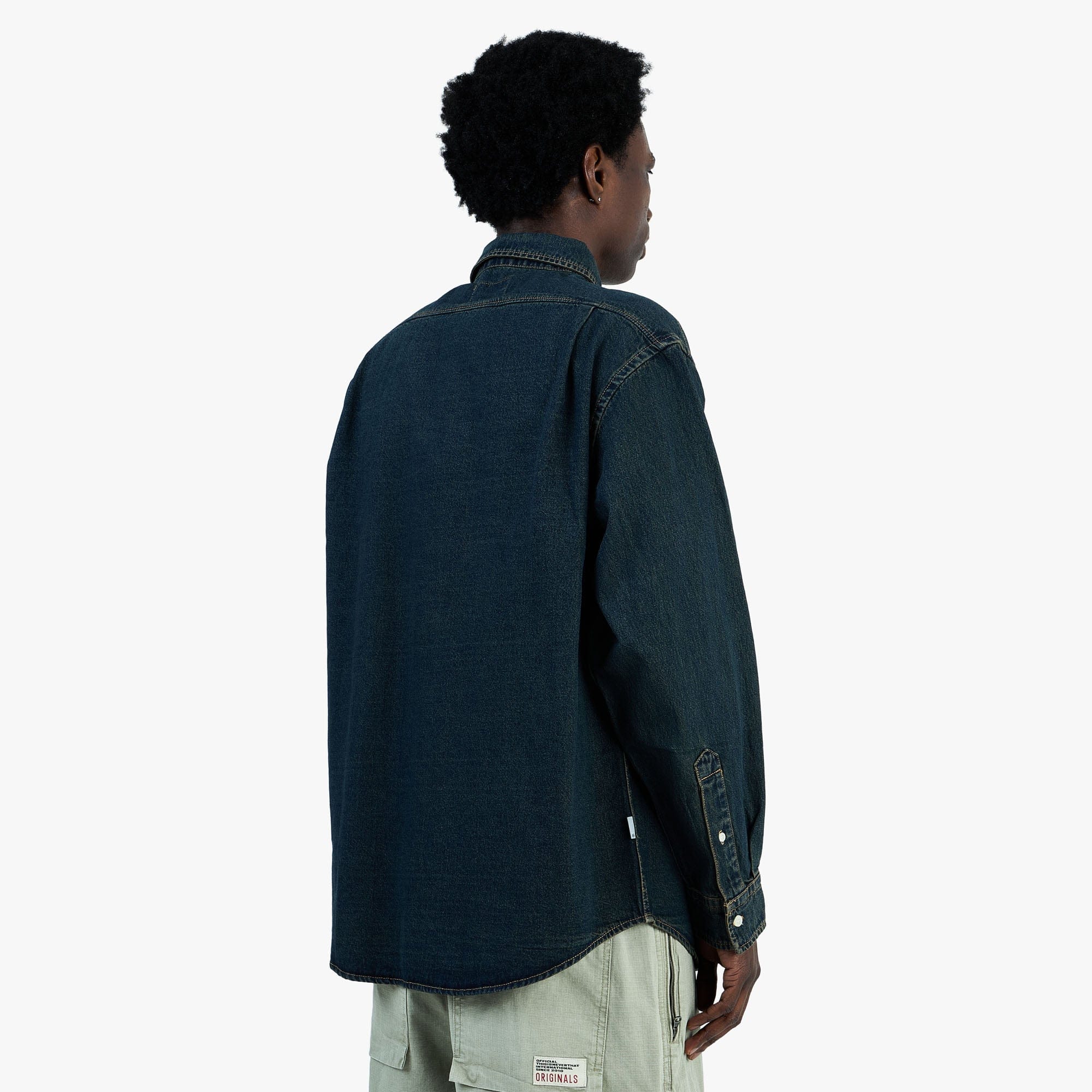 Thisisneverthat Washed Denim Shirt Dusty Mud