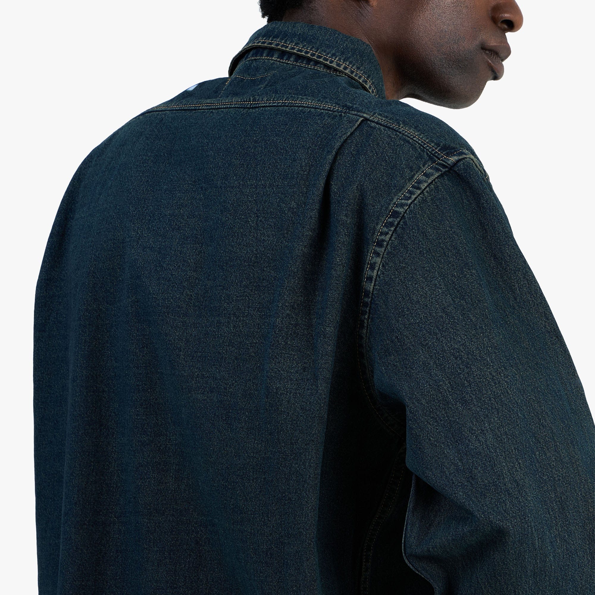 Thisisneverthat Washed Denim Shirt Dusty Mud