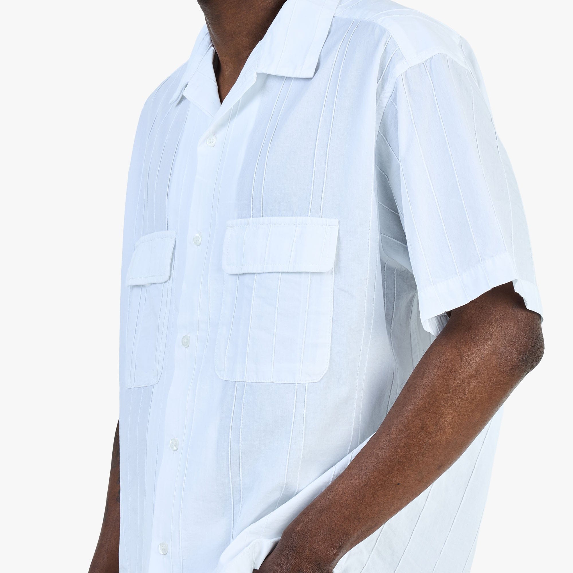 Thisisneverthat Crazy Pleated Shortsleeve Shirt / White