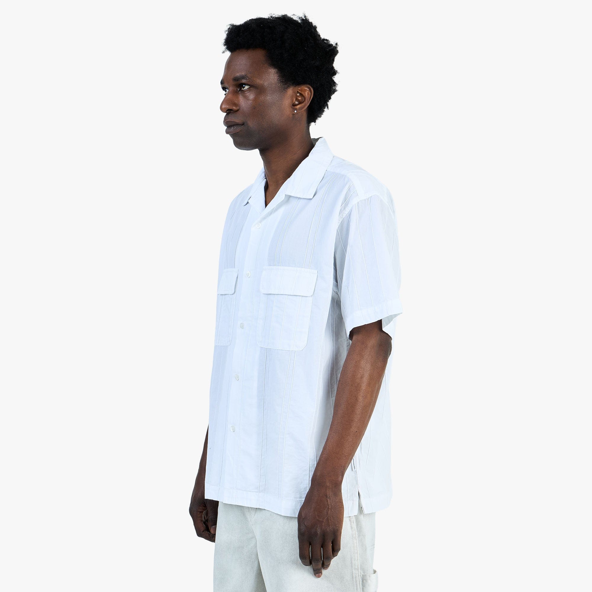 Thisisneverthat Crazy Pleated Shortsleeve Shirt / White