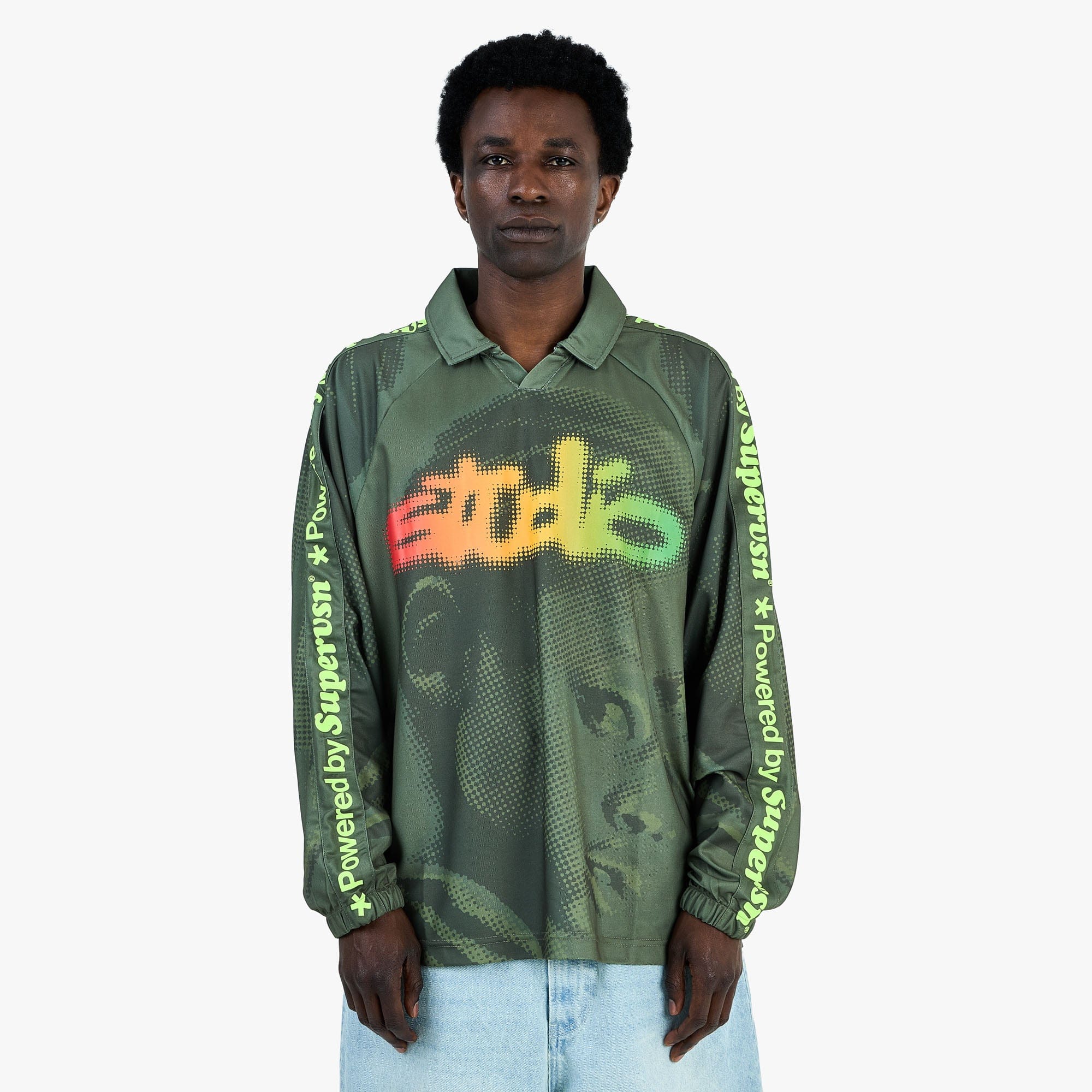 Supervsn Studio Longsleeve Soccer Jersey / Forest Green