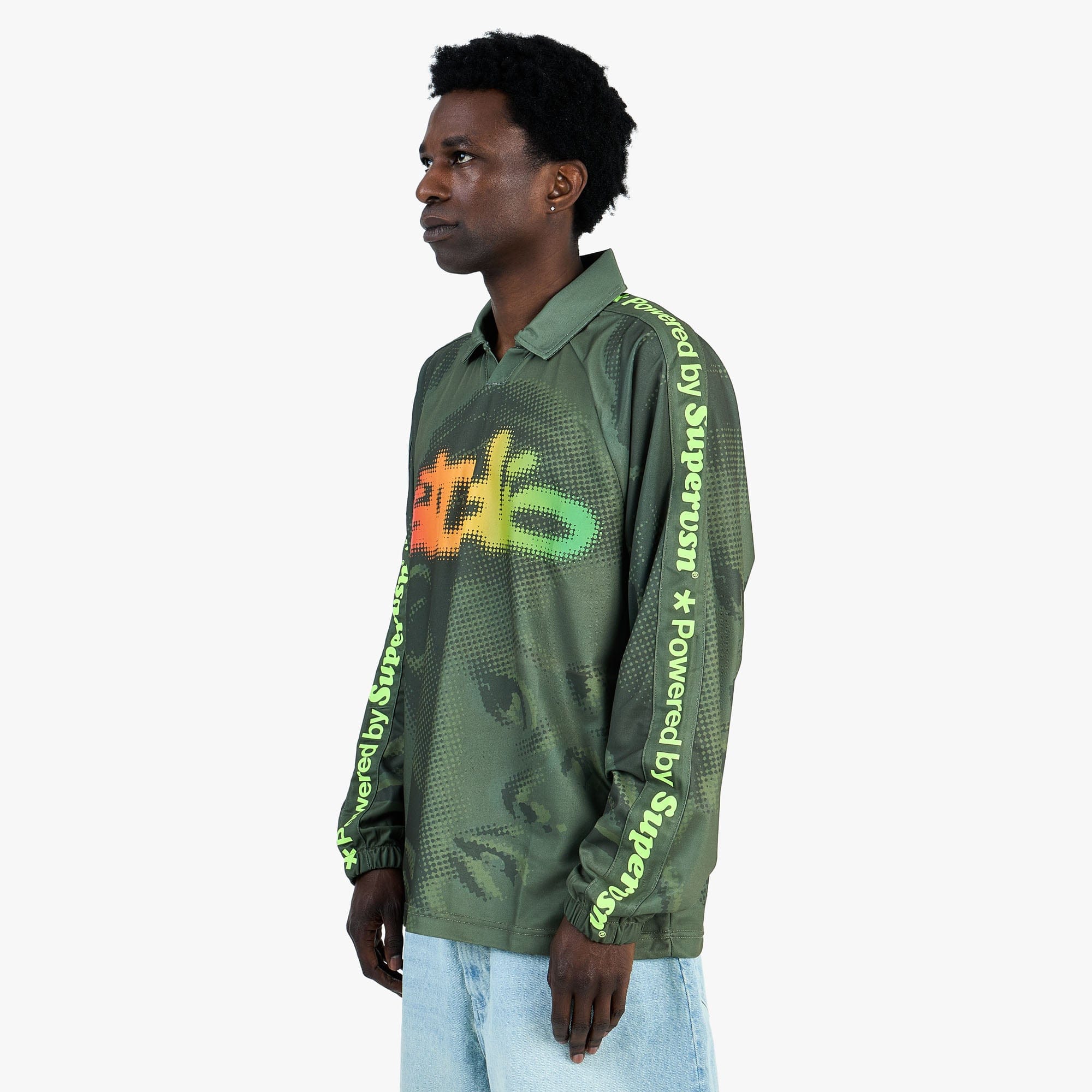 Supervsn Studio Longsleeve Soccer Jersey / Forest Green