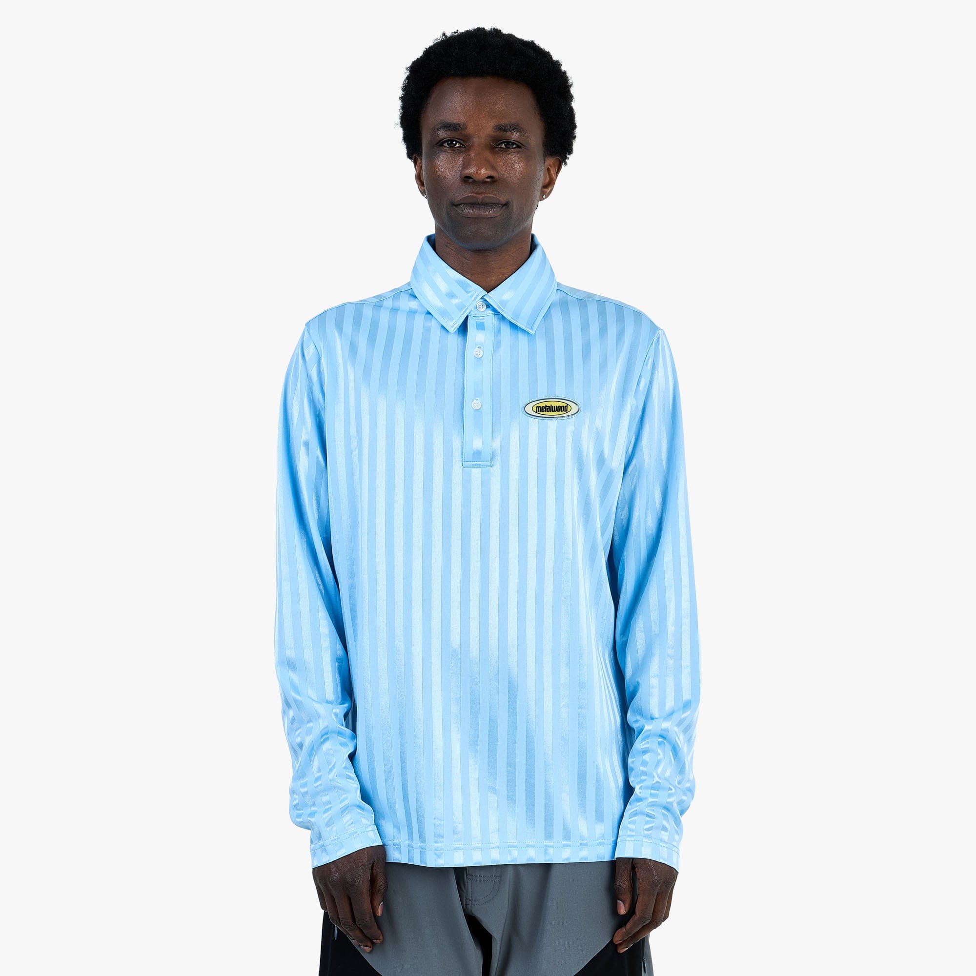 Metalwood Longsleeve Player Polo / Sky Blue