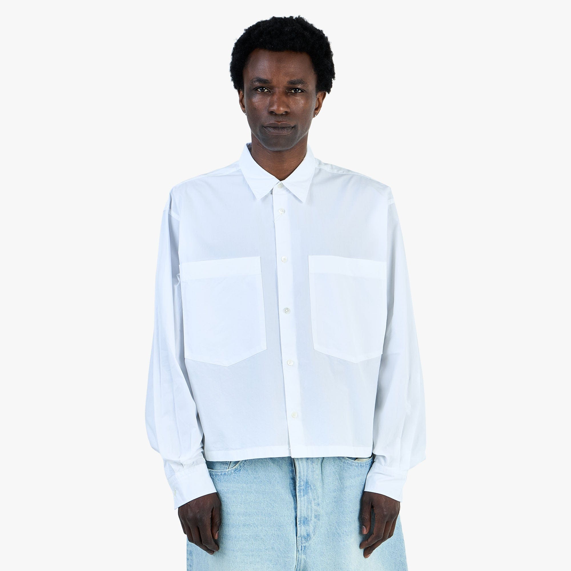 BEAMS Wide Arm Shirt / White