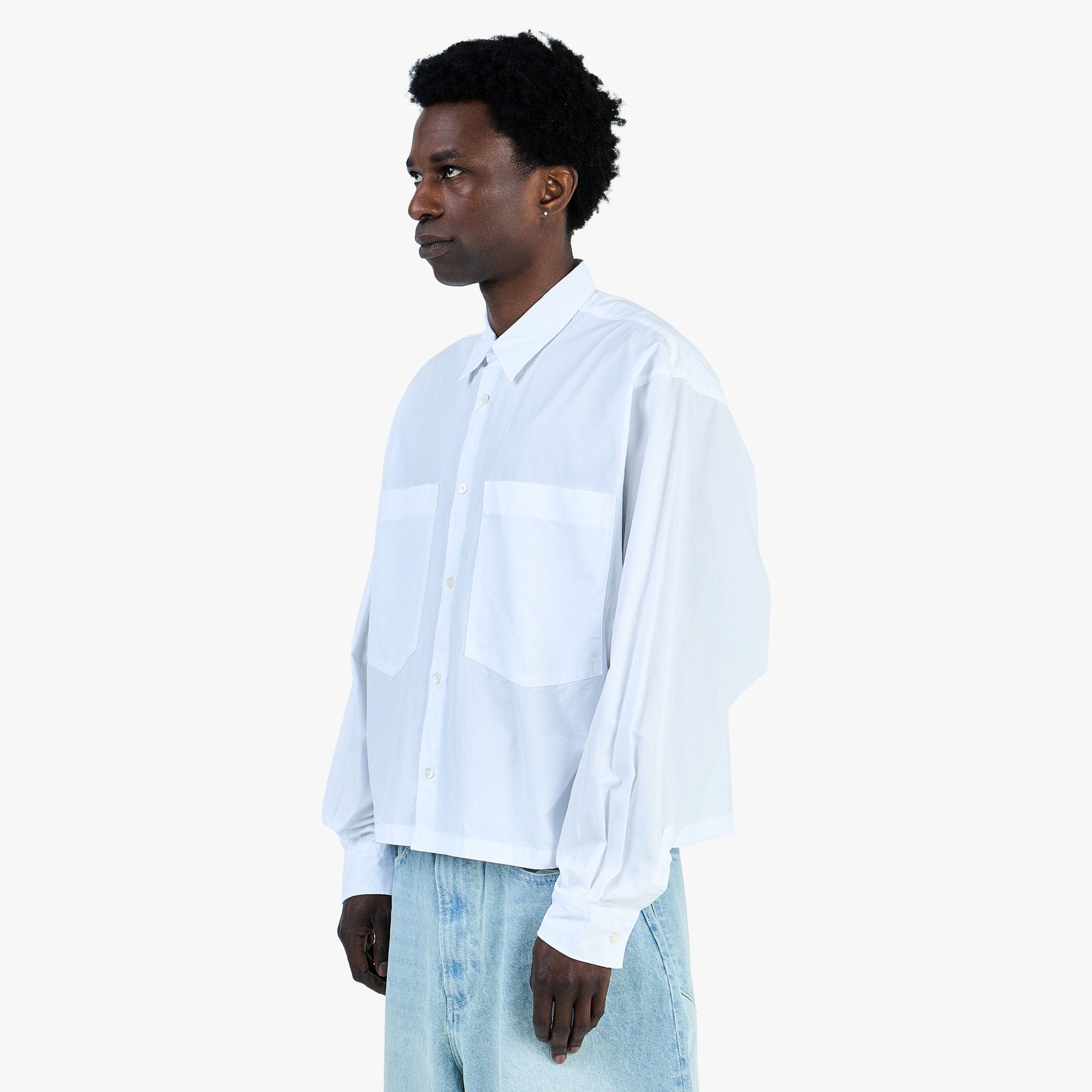 BEAMS Wide Arm Shirt / White