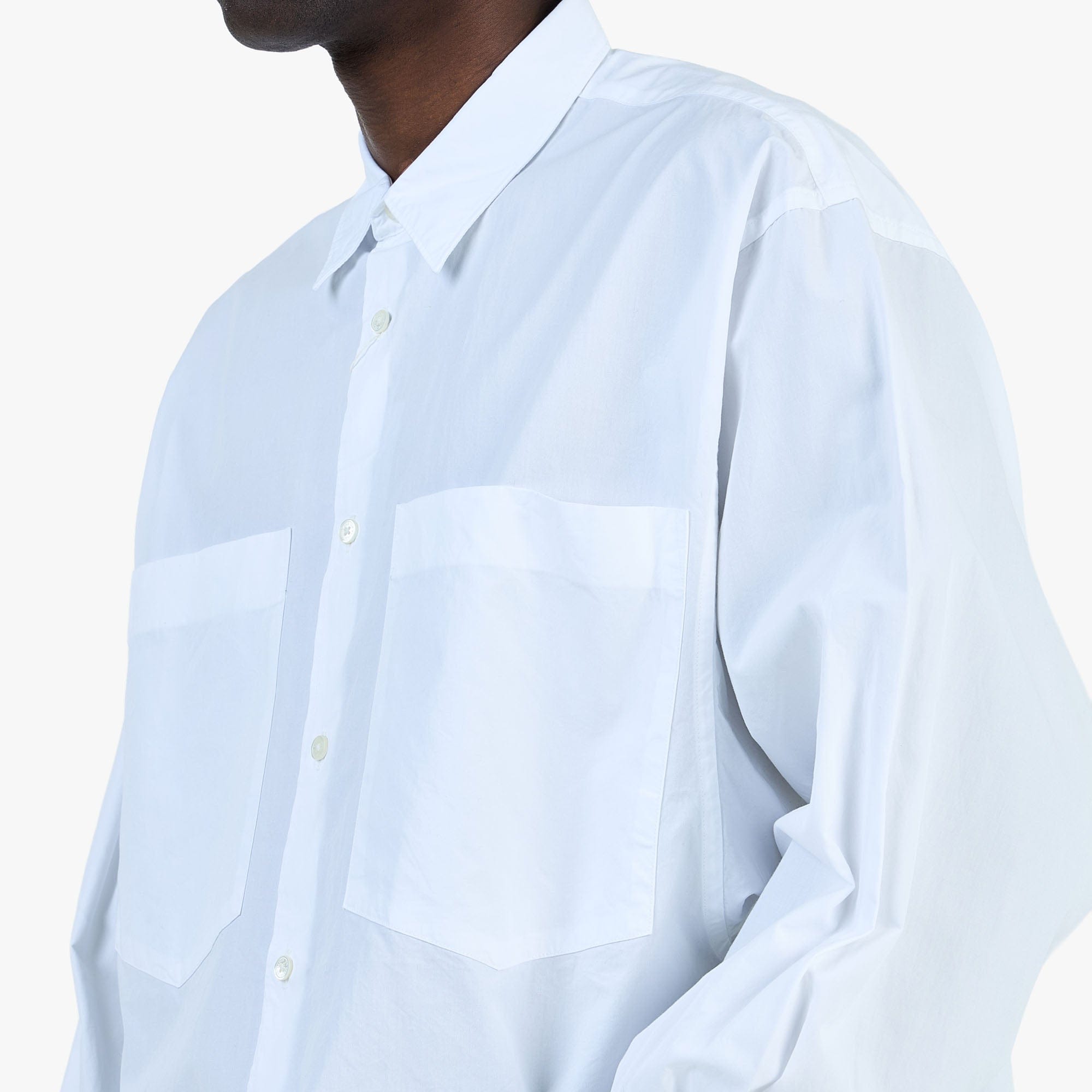 BEAMS Wide Arm Shirt / White