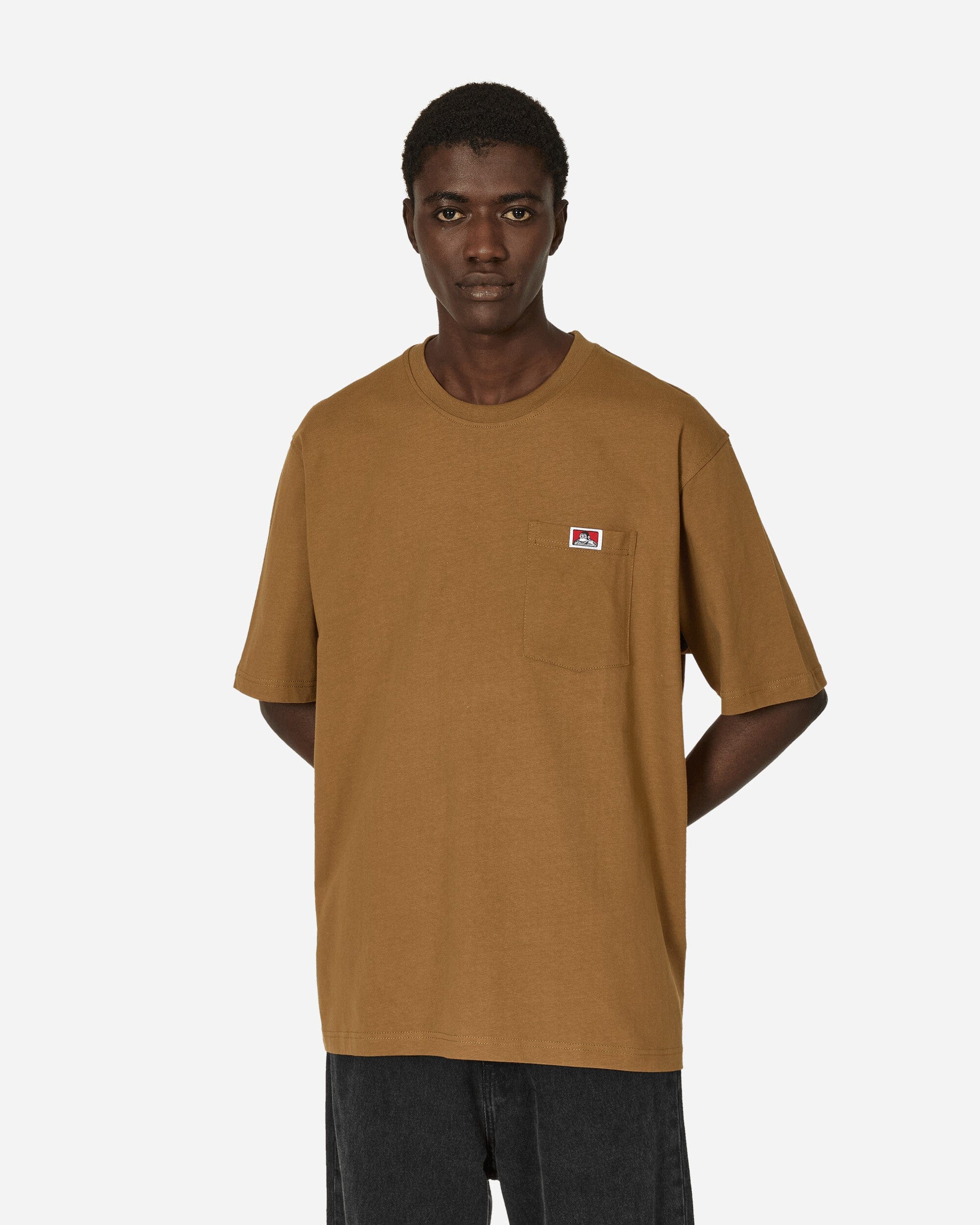 Ben Davis Heavy Duty Classic Label Pocket T - Shirt Coyote Brown