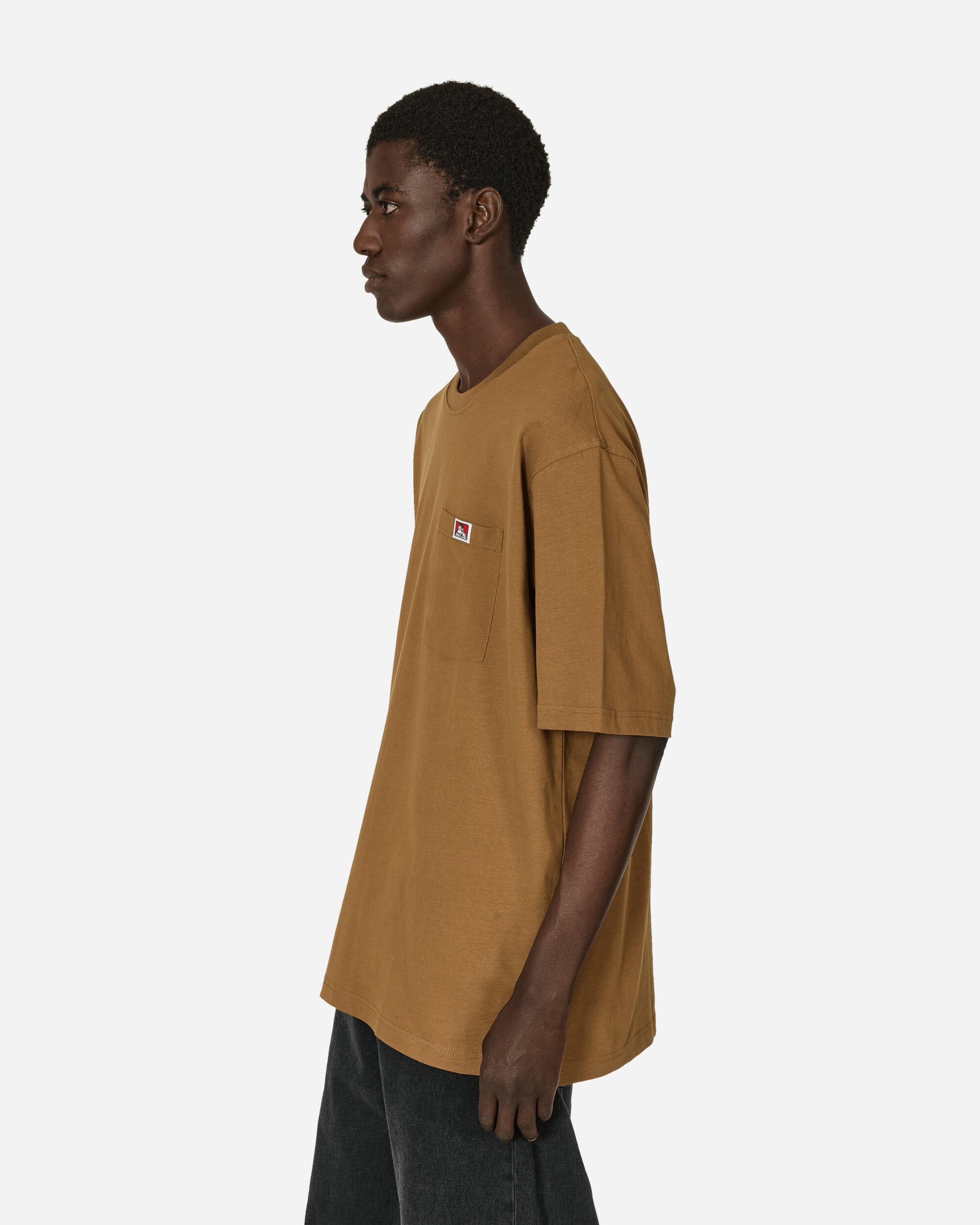 Ben Davis Heavy Duty Classic Label Pocket T - Shirt Coyote Brown