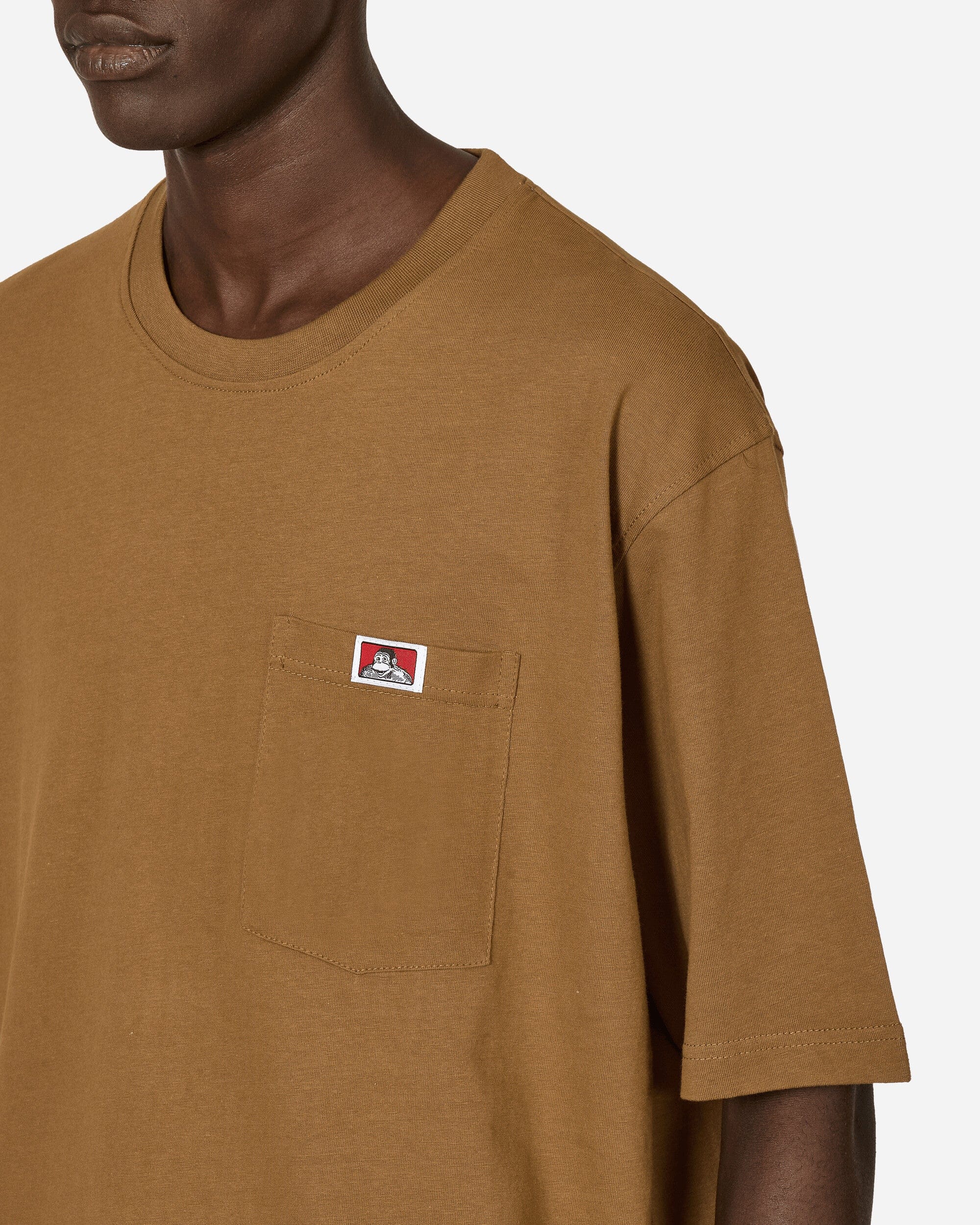 Ben Davis Heavy Duty Classic Label Pocket T - Shirt Coyote Brown