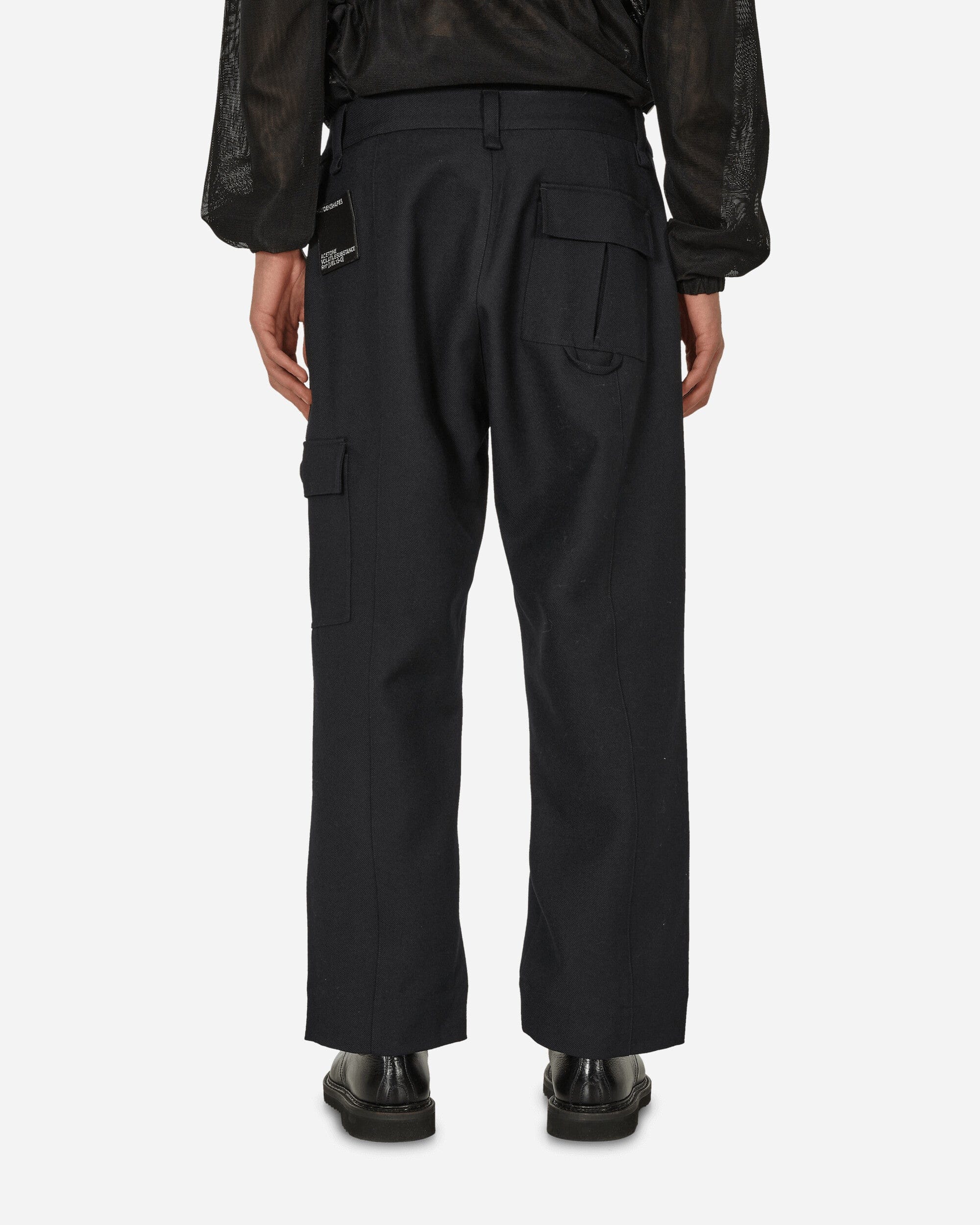Haydenshapes Merino Piston Pleated Patch Cargo Pants Black
