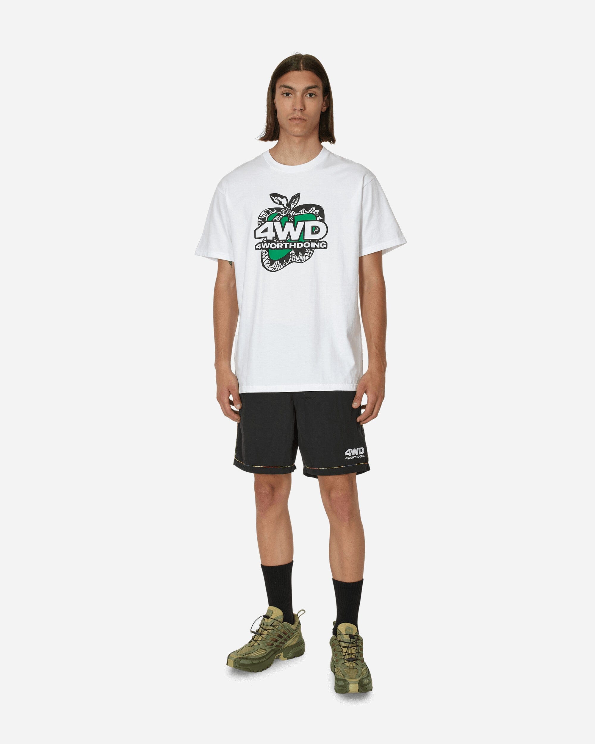 4 Worth Doing Gradient Stitched Shorts Black