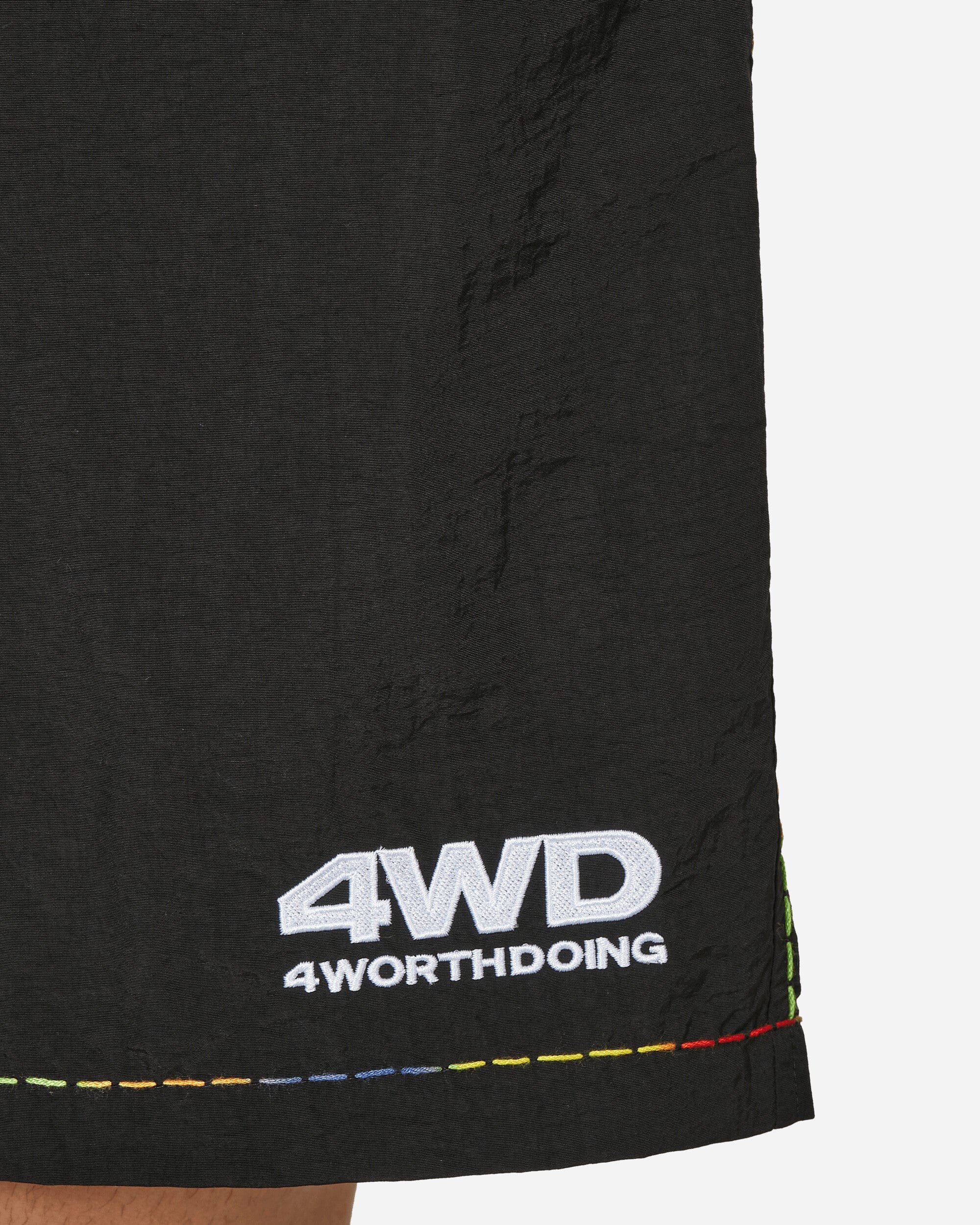 4 Worth Doing Gradient Stitched Shorts Black