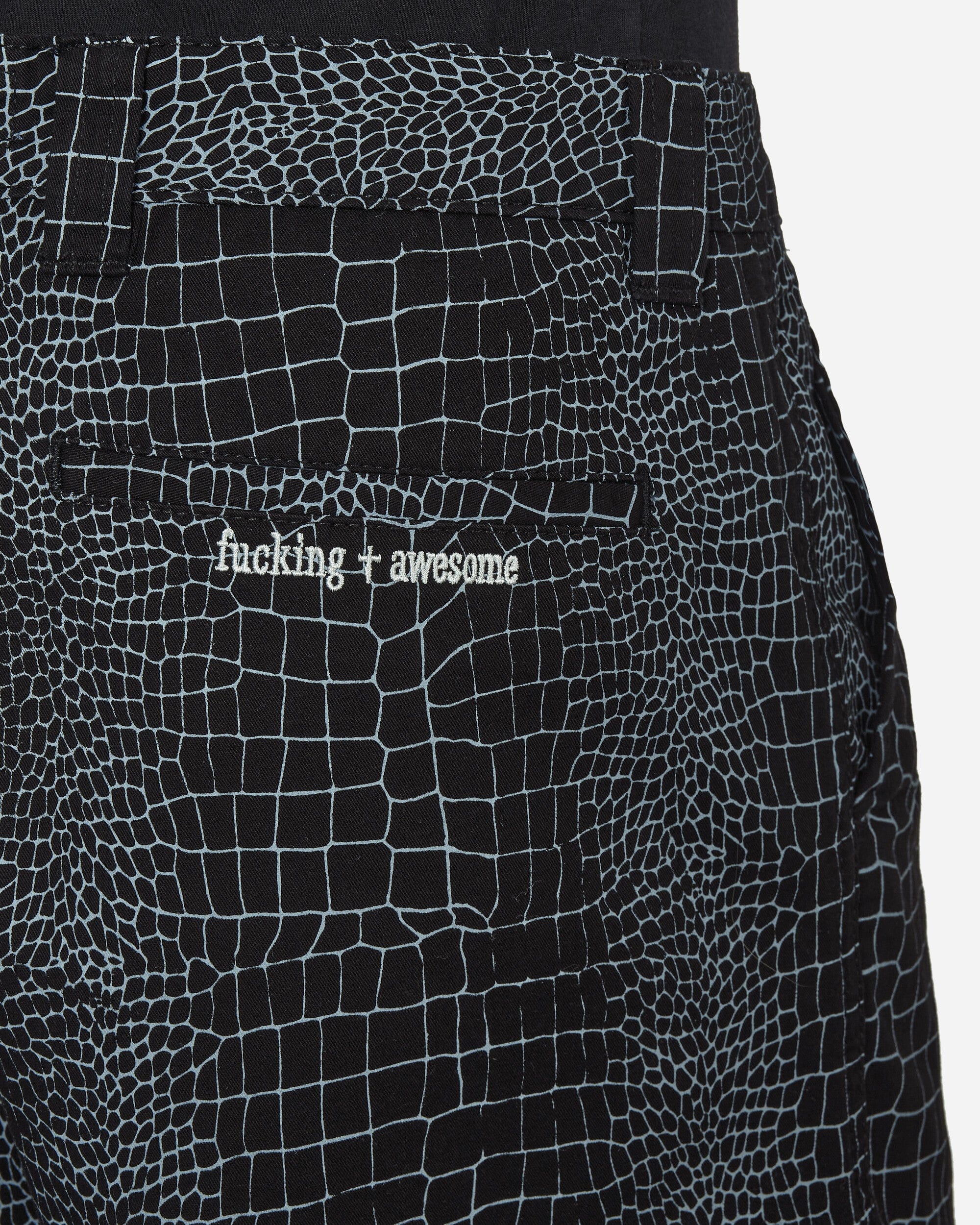 Fucking Awesome Crocodile Shorts Black