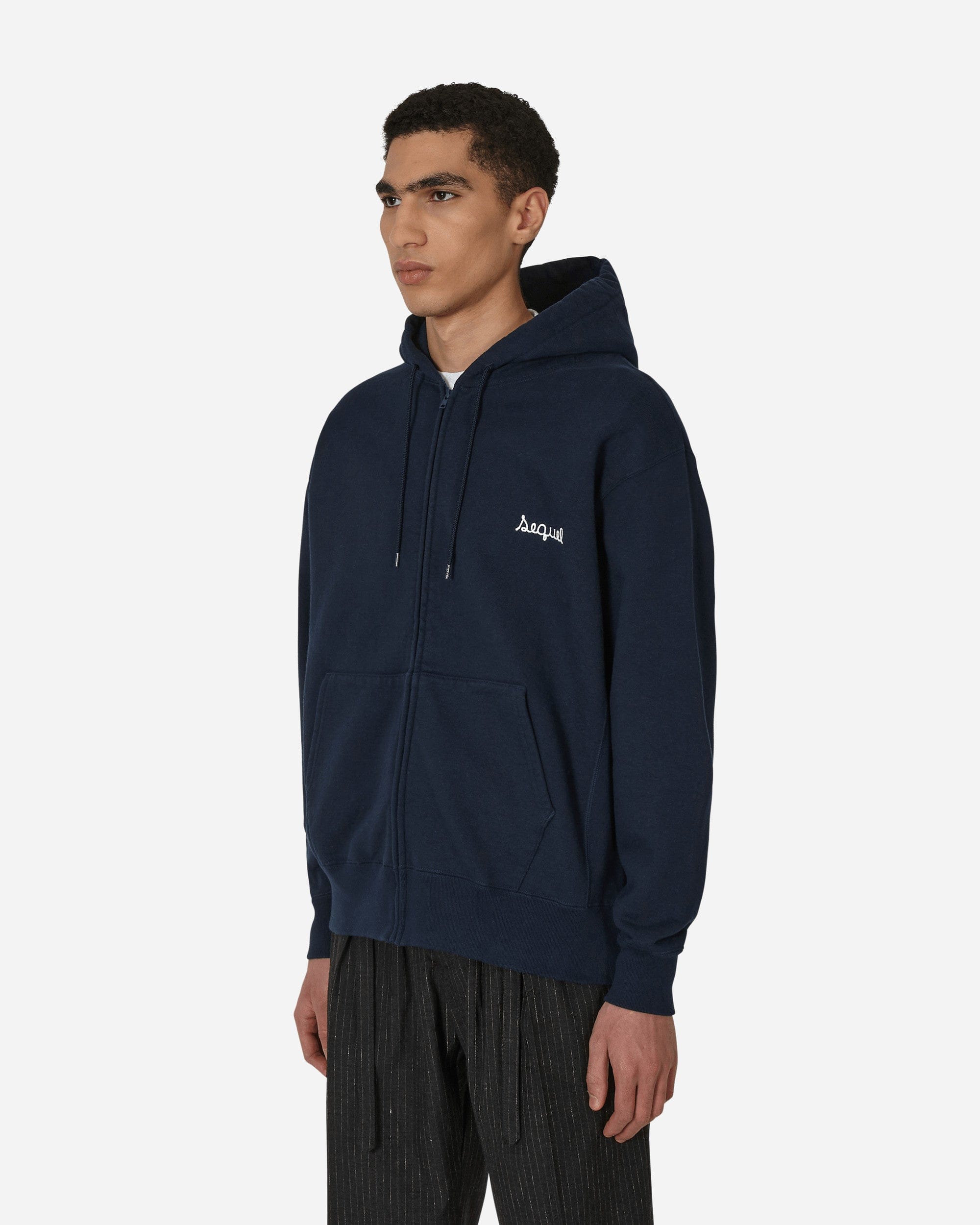 Sequel Zip - Up Hooded Sweatshirt Blue