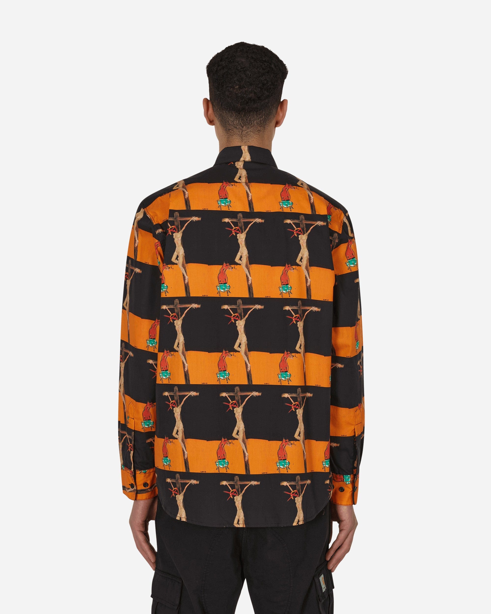 Sex Skateboards Crusifix Button Up Shirt Black
