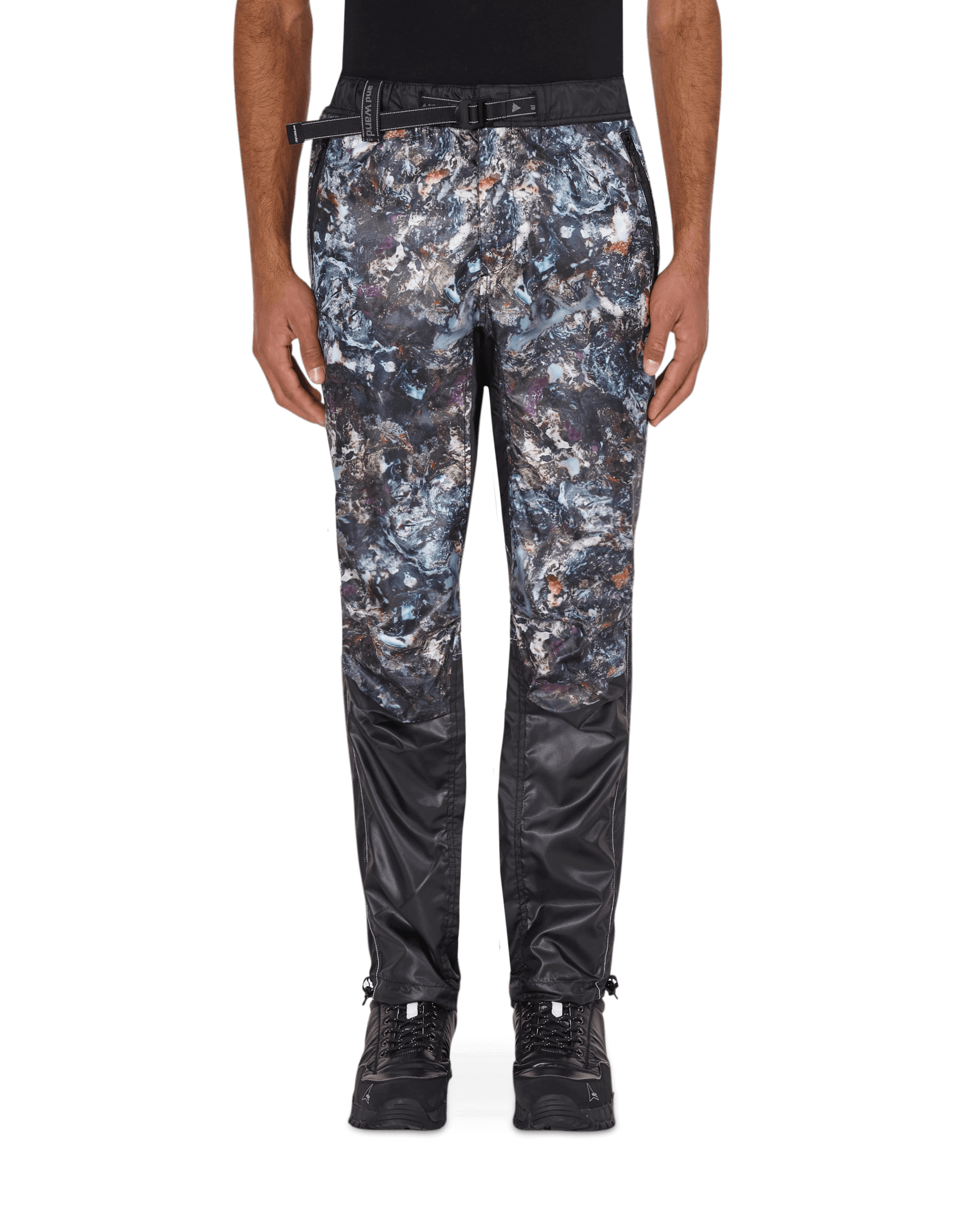 And Wander Stone Printed Ripstop Pants Black