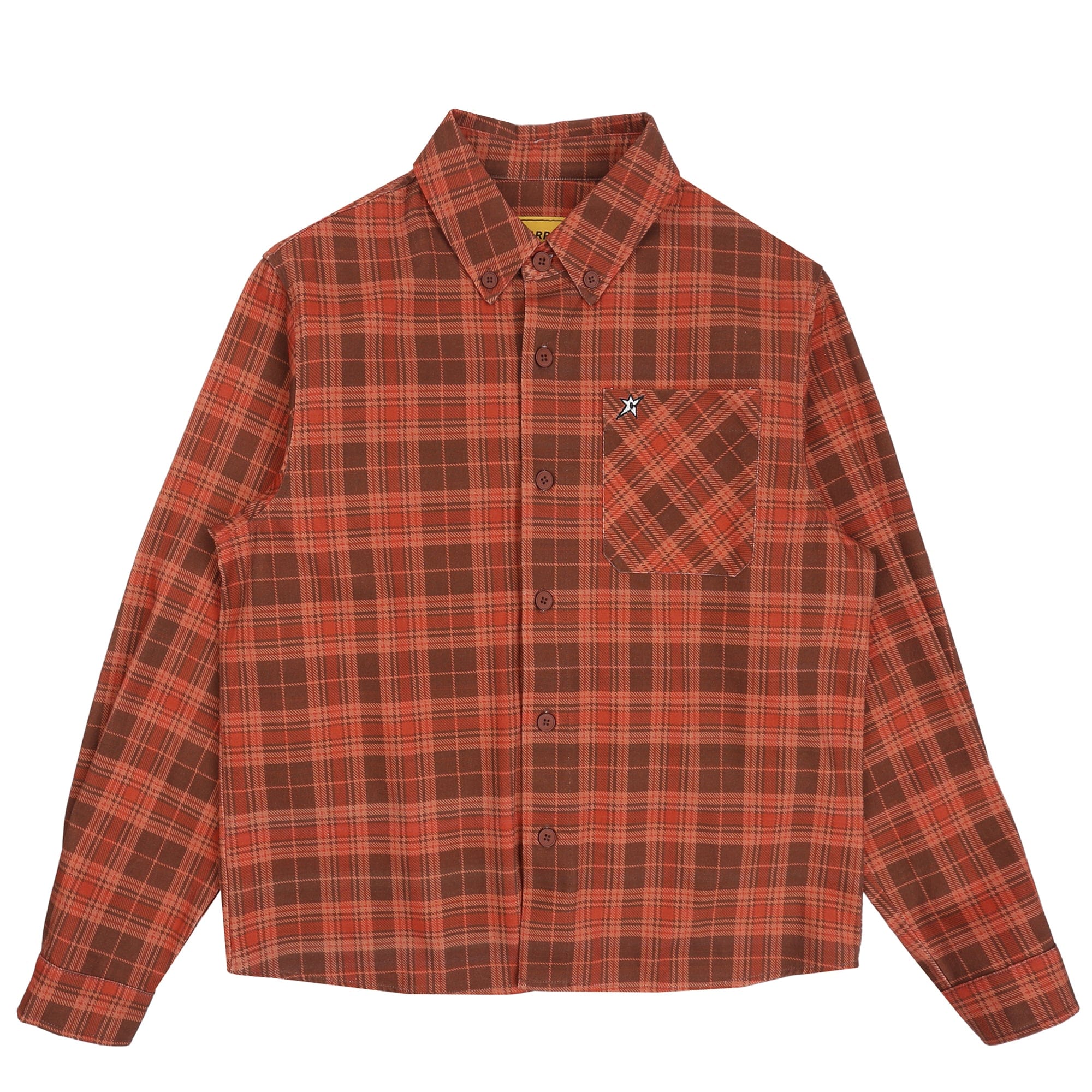 Carpet Plaid Denim Button - Up - Light Brown